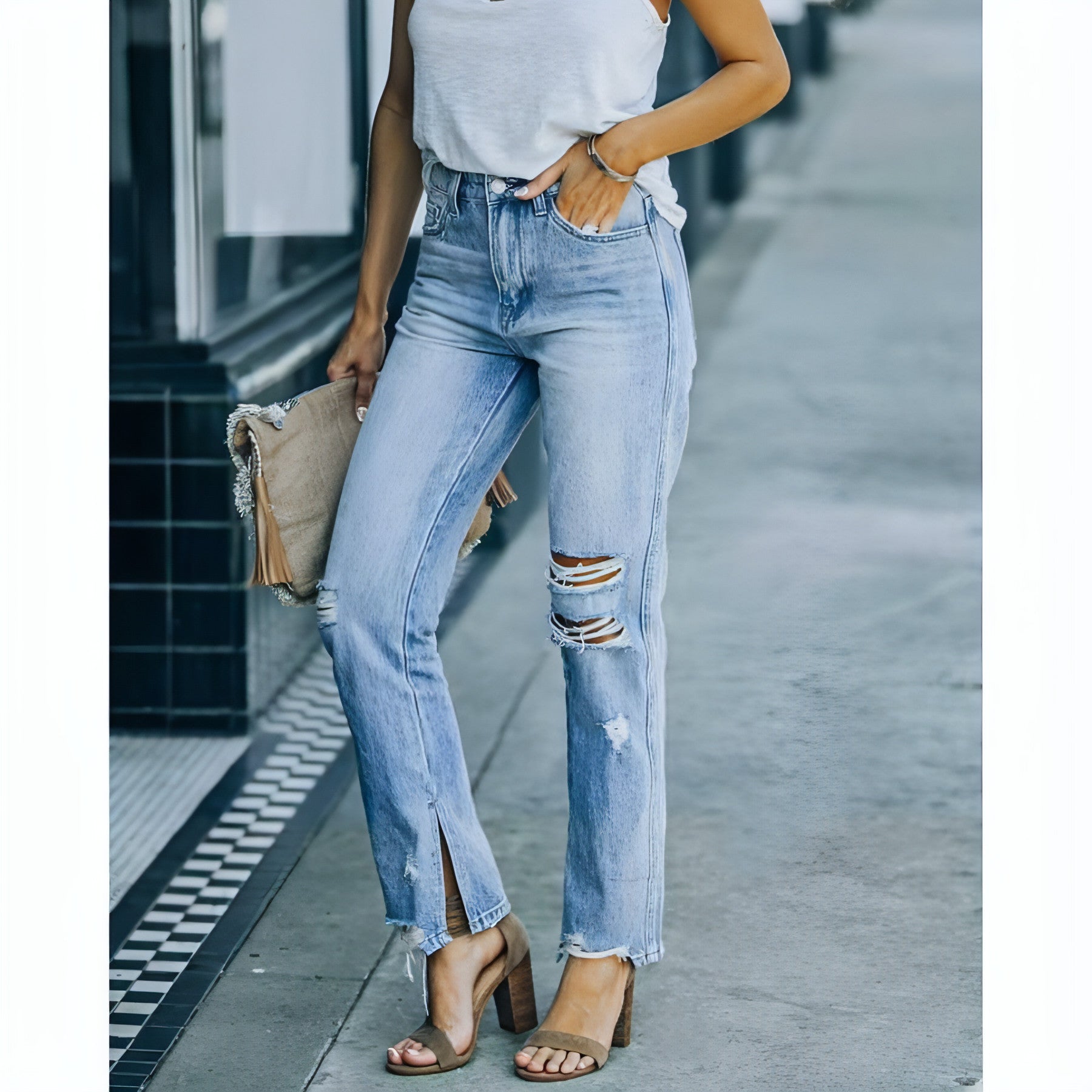 SkyFade™ - Fashion Street Washed Jeans
