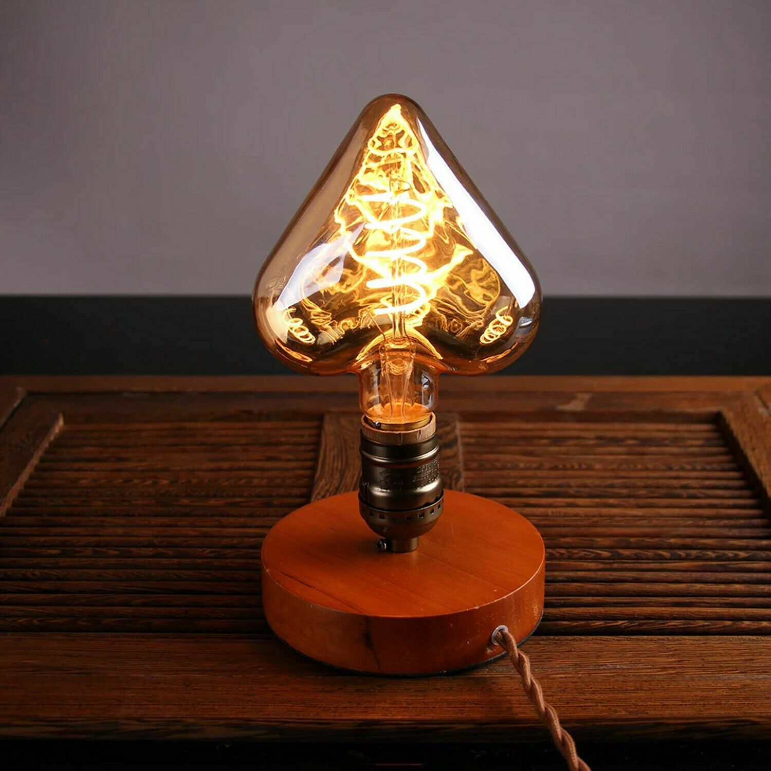 3 Pack_E27 LED Filament Heart Shaped Bulb - Filament Glass~1016