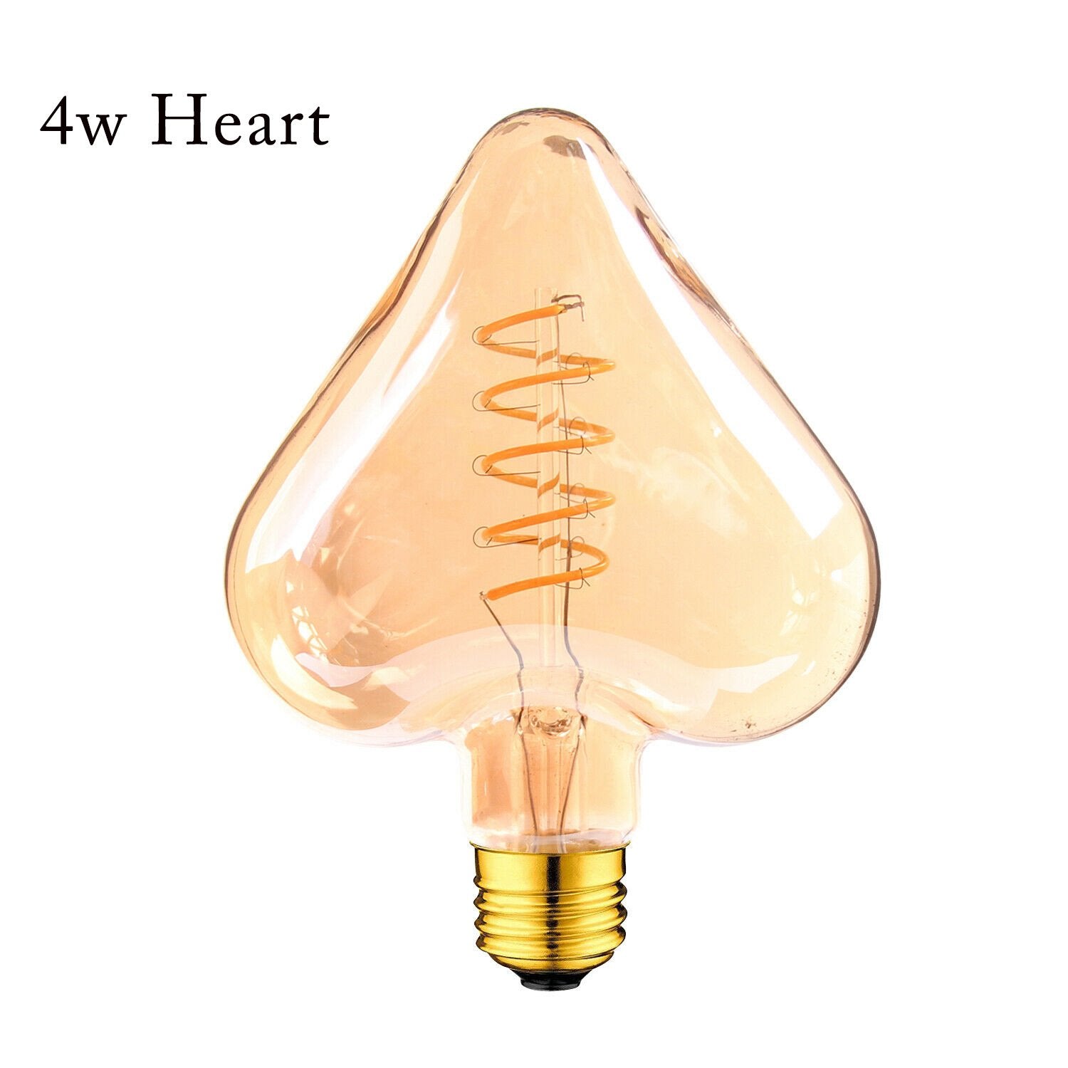 3 Pack_E27 LED Filament Heart Shaped Bulb - Filament Glass~1016