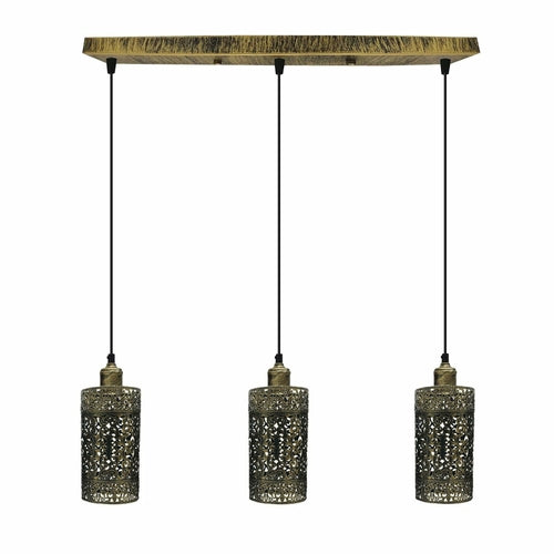 Industrial vintage Retro 3 way Rectangle Drum Cylinder Black cage