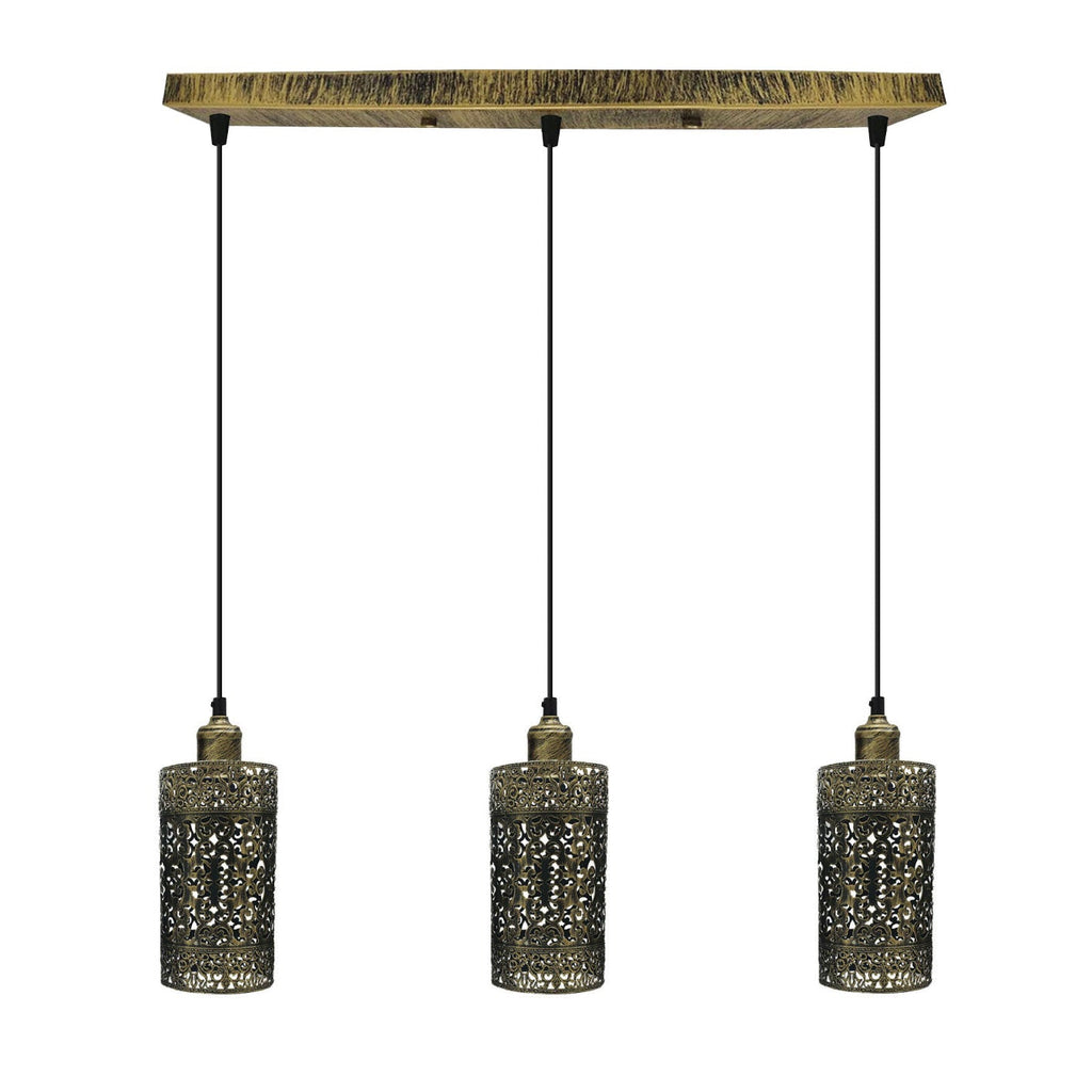 Industrial vintage Retro 3 way Rectangle Drum Cylinder Black cage