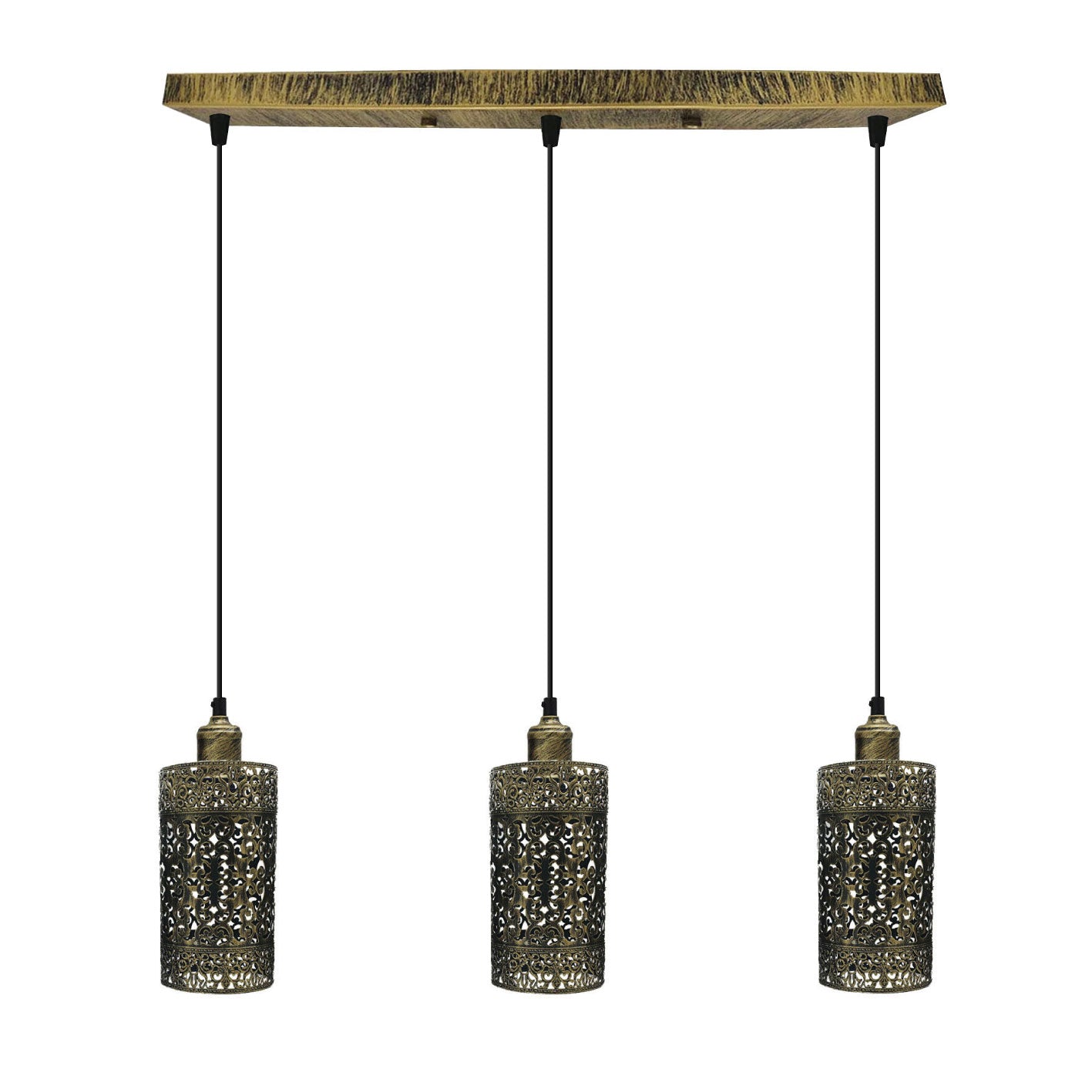 Industrial vintage Retro 3 way Rectangle Drum Cylinder Black cage