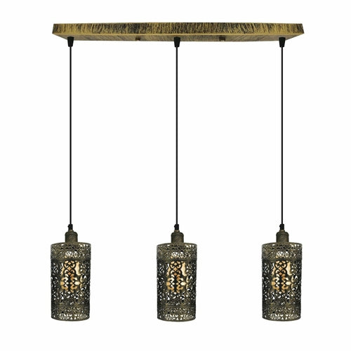 Industrial vintage Retro 3 way Rectangle Drum Cylinder Black cage