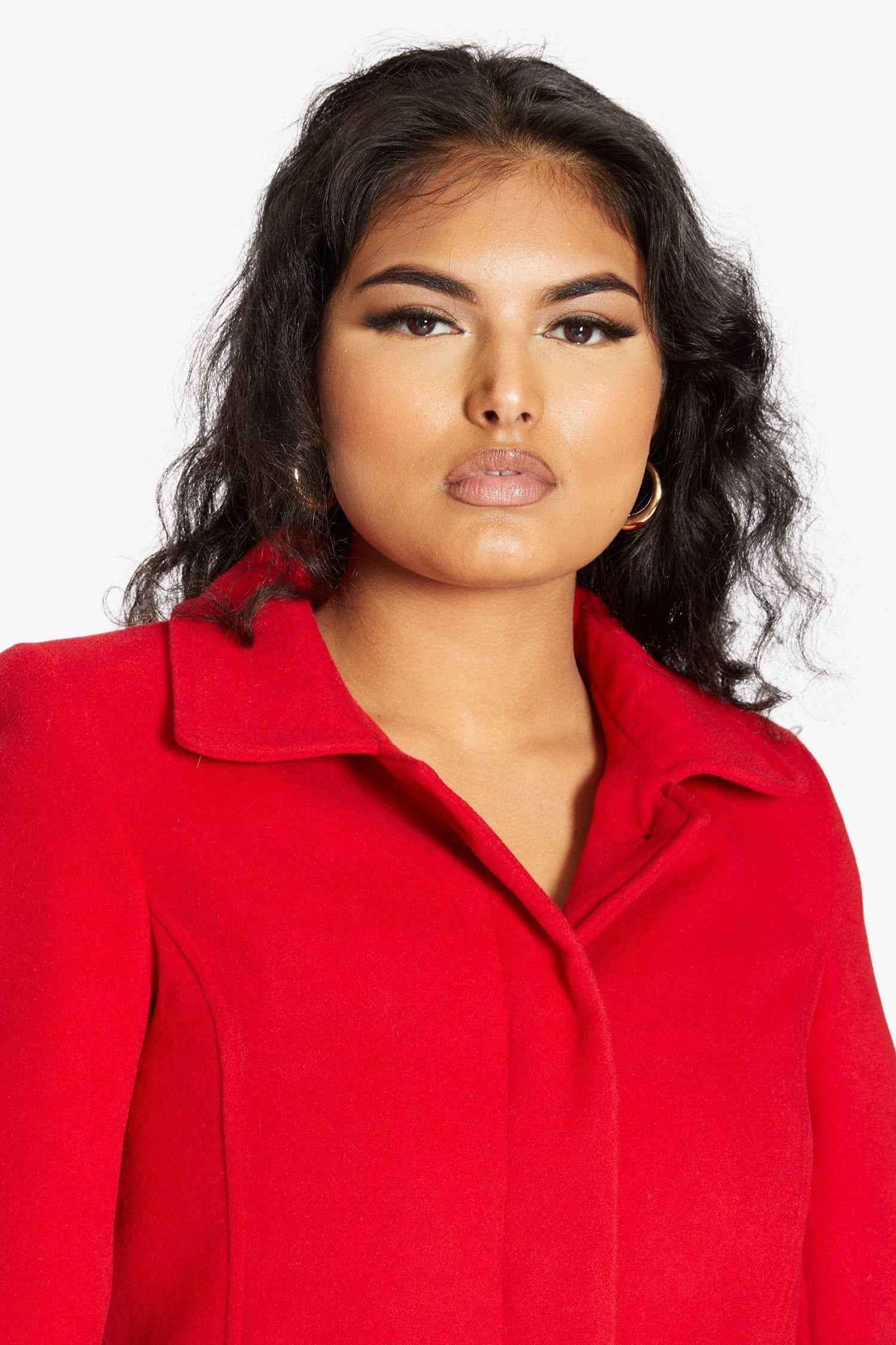 Womens Wool Blend Hip Length Covert Coat