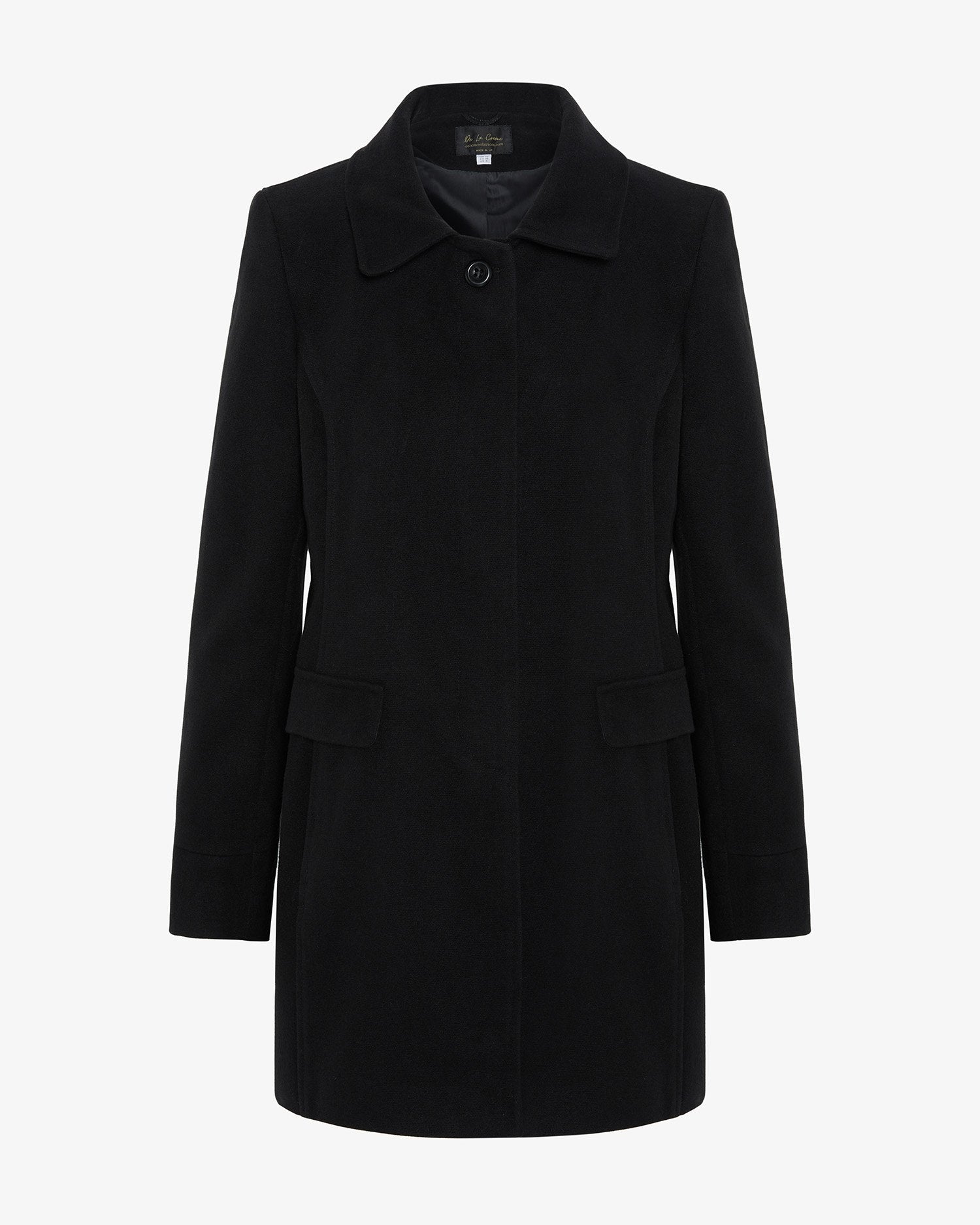 Womens Wool Blend Hip Length Covert Coat