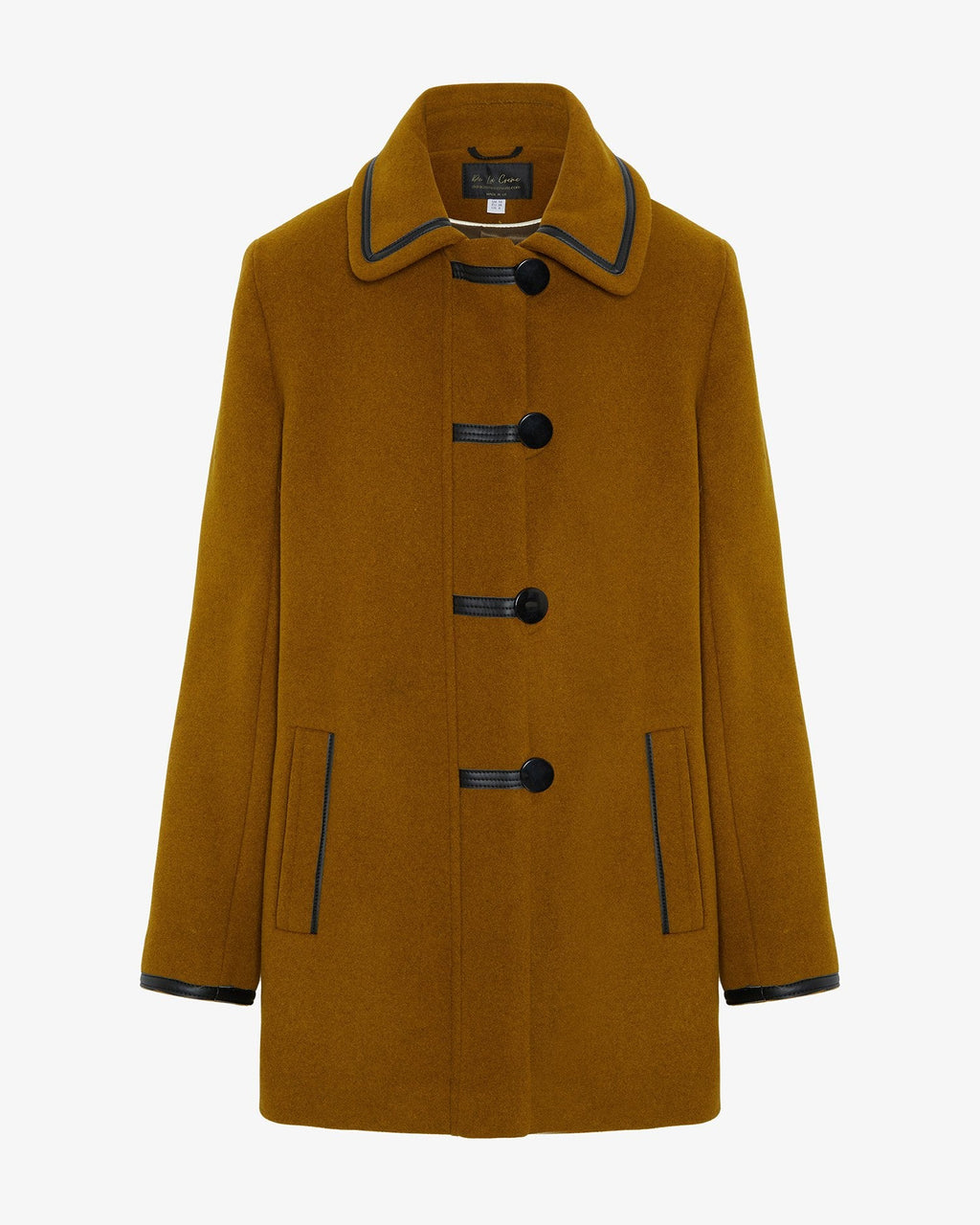 Wool Blend Contrast Trim Coat (1920)