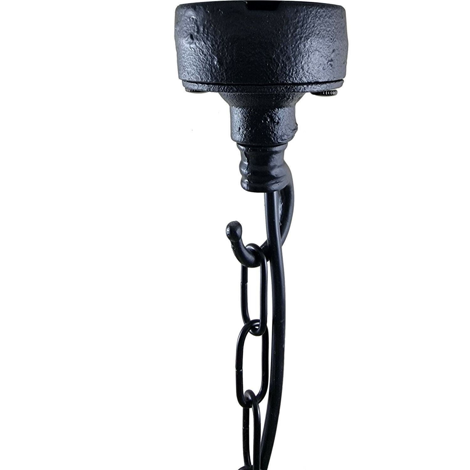 Industrial Vintage Ceiling Light Rustic Red Metal Conduit Retro