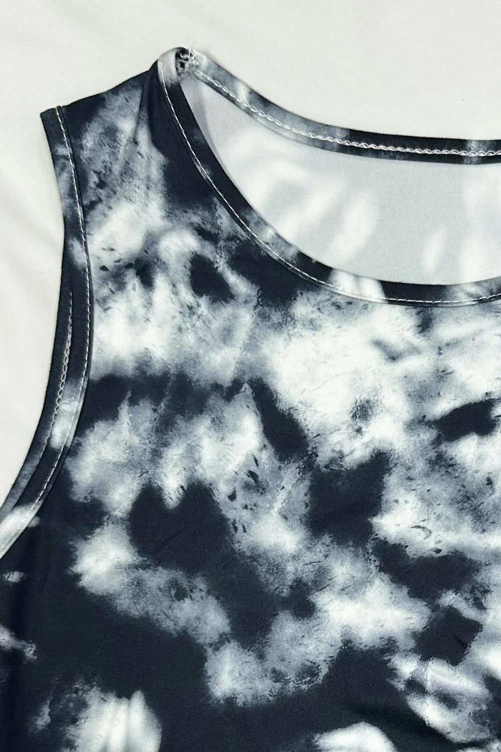 Sleeveless Tie Dye Bodycon Maxi Dress