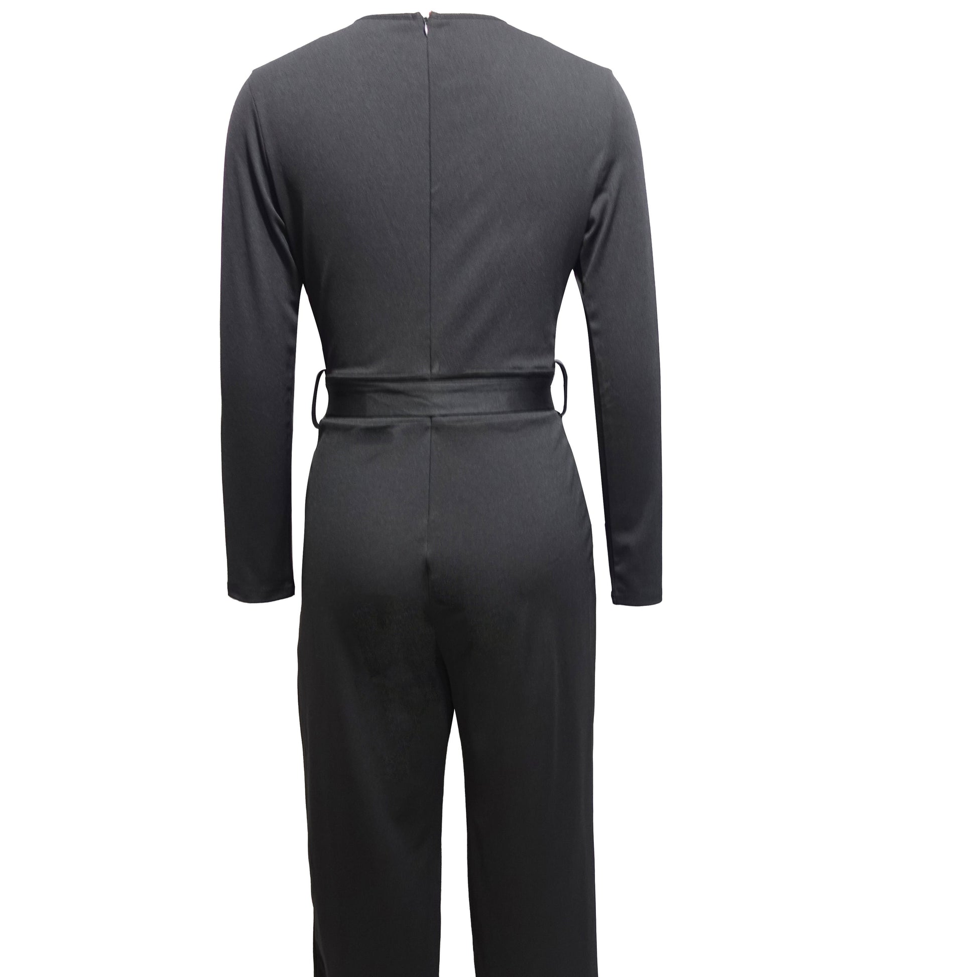 Women Sexy V-Neck Long-Sleeved Fashionable Slim Fit Jumpsuit