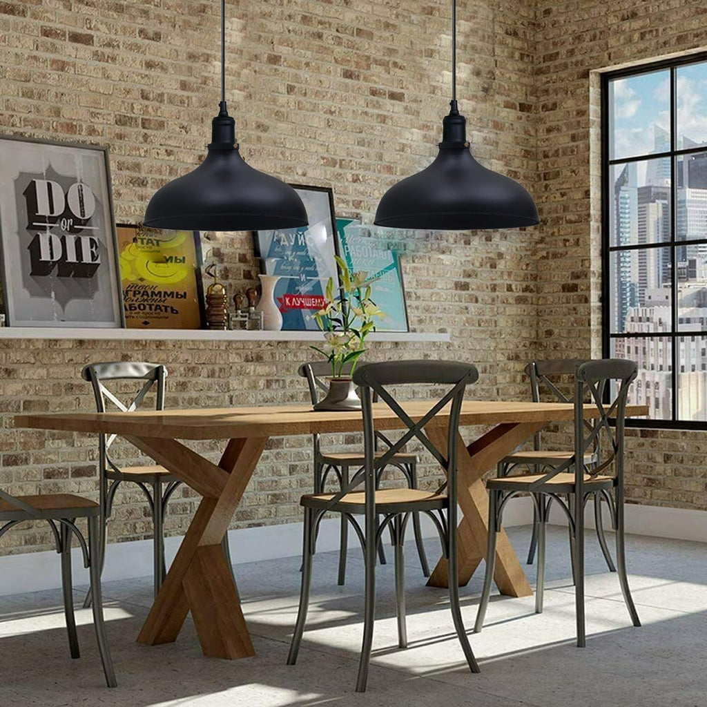 Black Industrial Retro Ceiling Pendant Light~1478