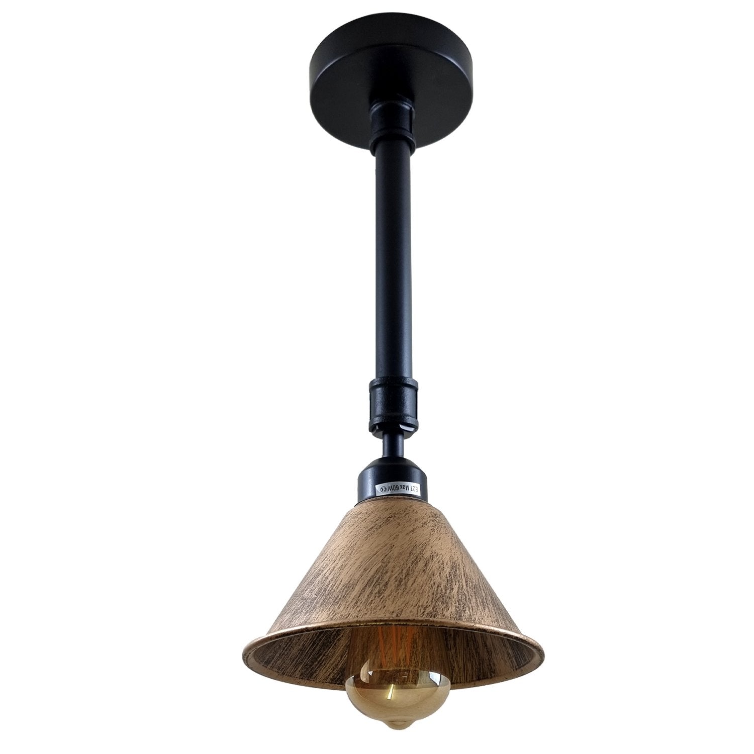 Brushed Copper Metal Lampshade Retro Ceiling Lighting ~1139