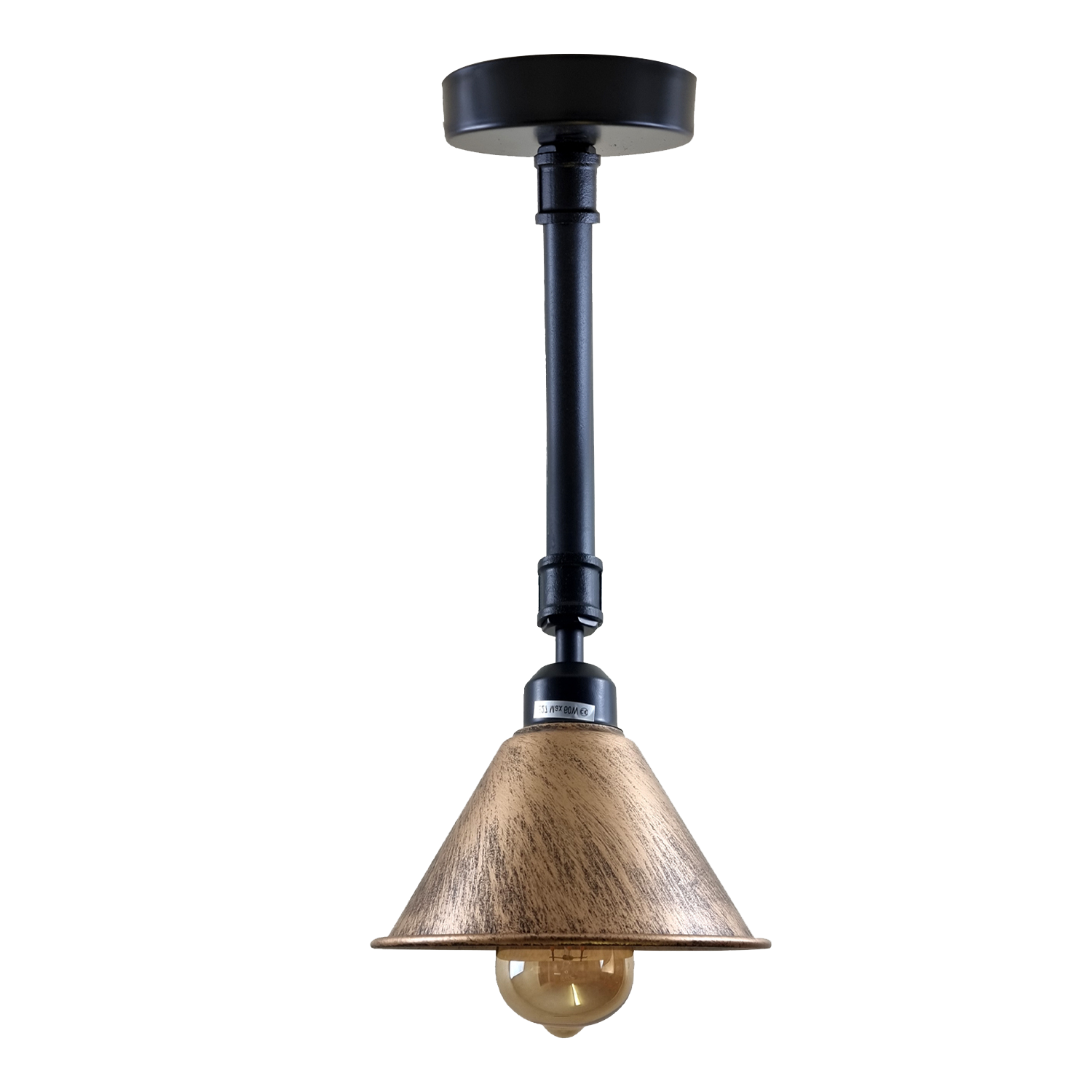 Brushed Copper Metal Lampshade Retro Ceiling Lighting ~1139