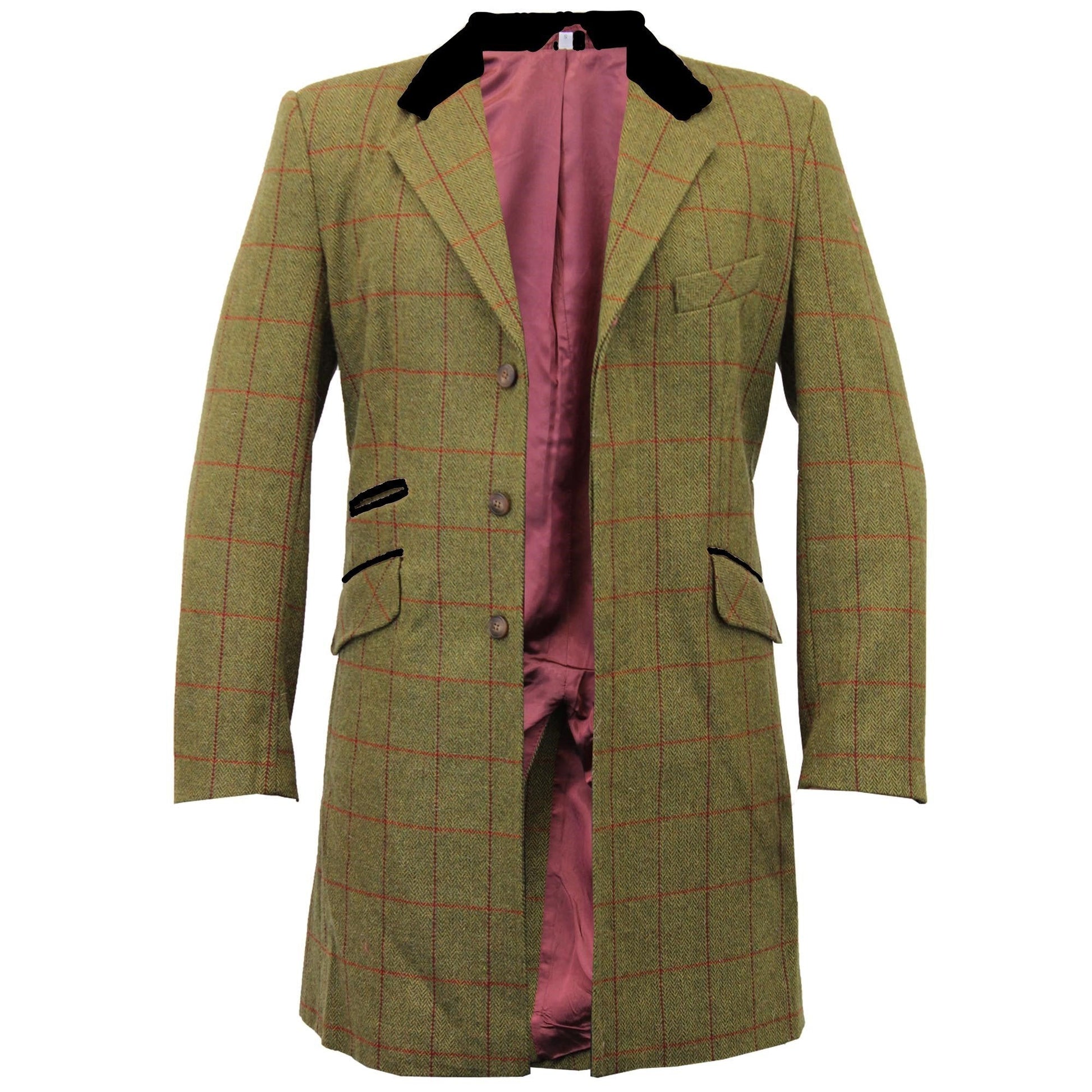 MAN Check Design Retro Mod Coat