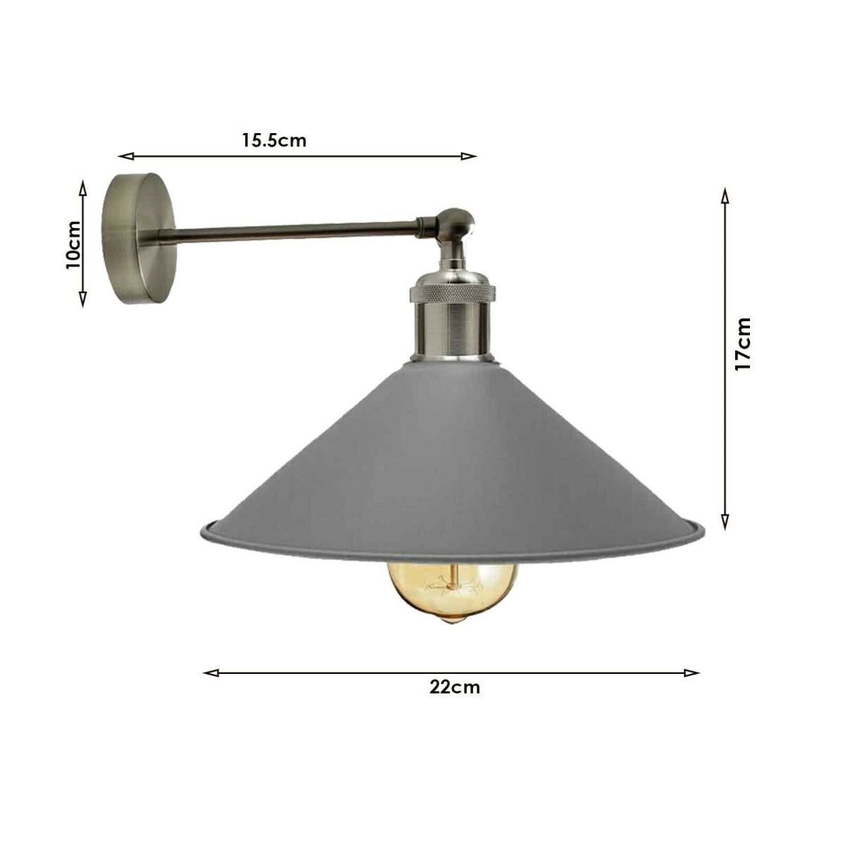 Industrial Grey Colour Wall Lamp Retro Light Vintage Wall Sconce