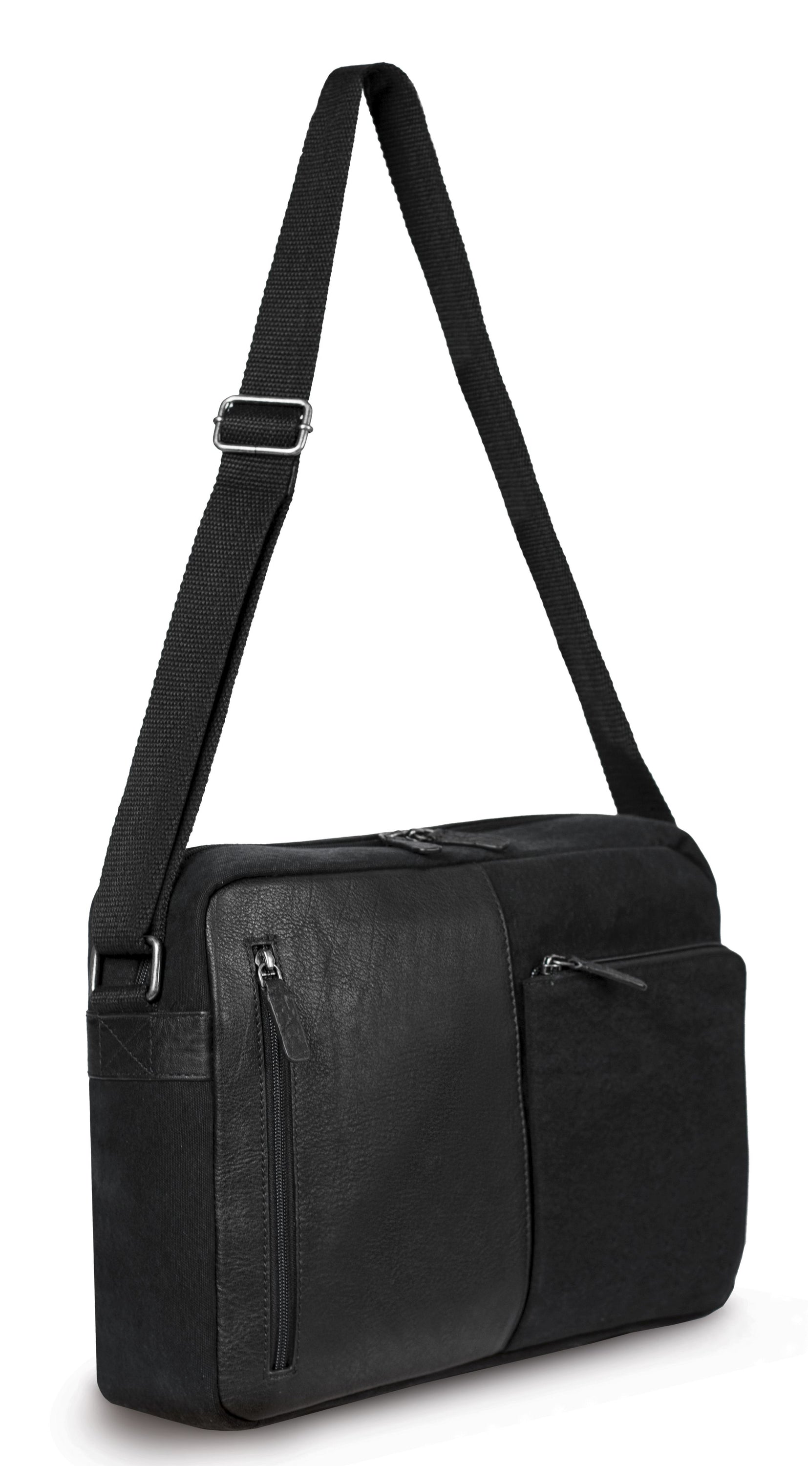 Messenger in Canvas/Vera Pelle, pieno fiore, volanata -