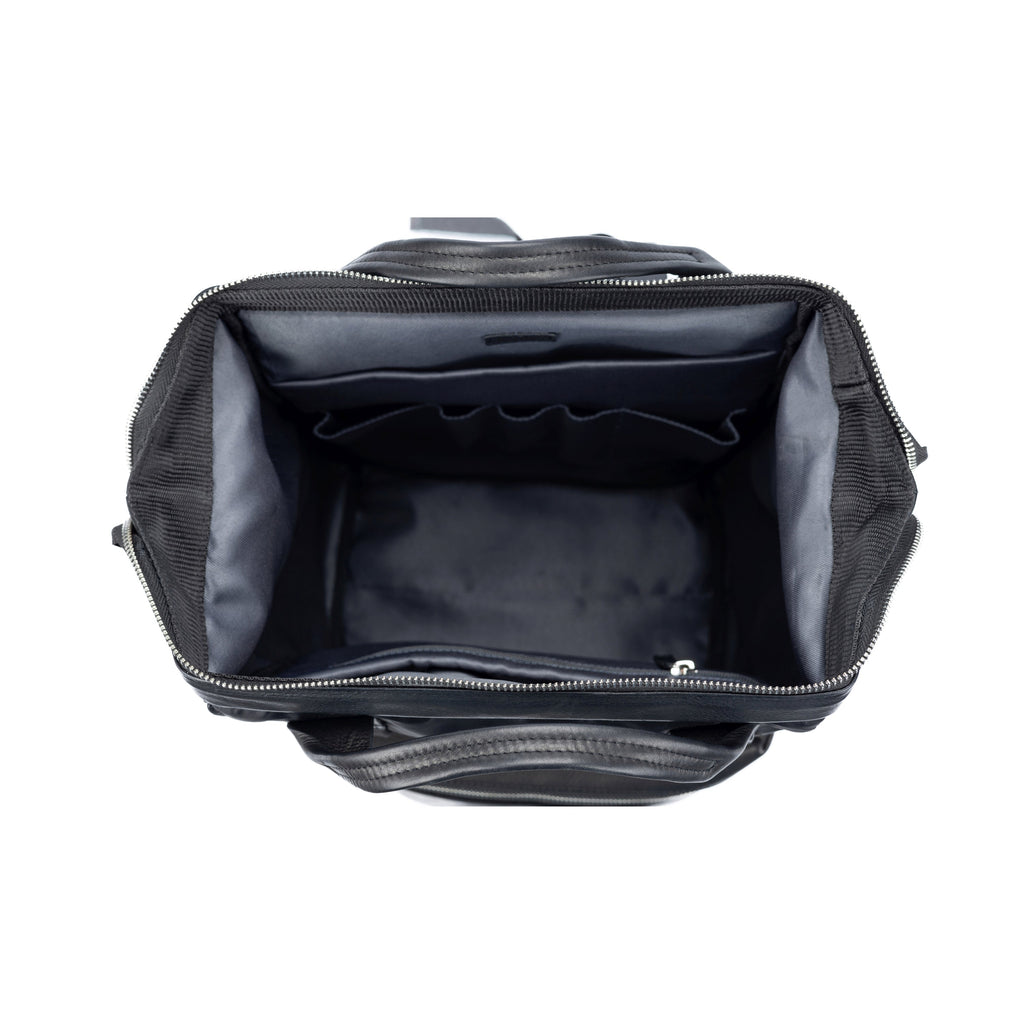 K0037AB | Waterproof Nylon/Genuine Leather Full Water Repellent Backpack