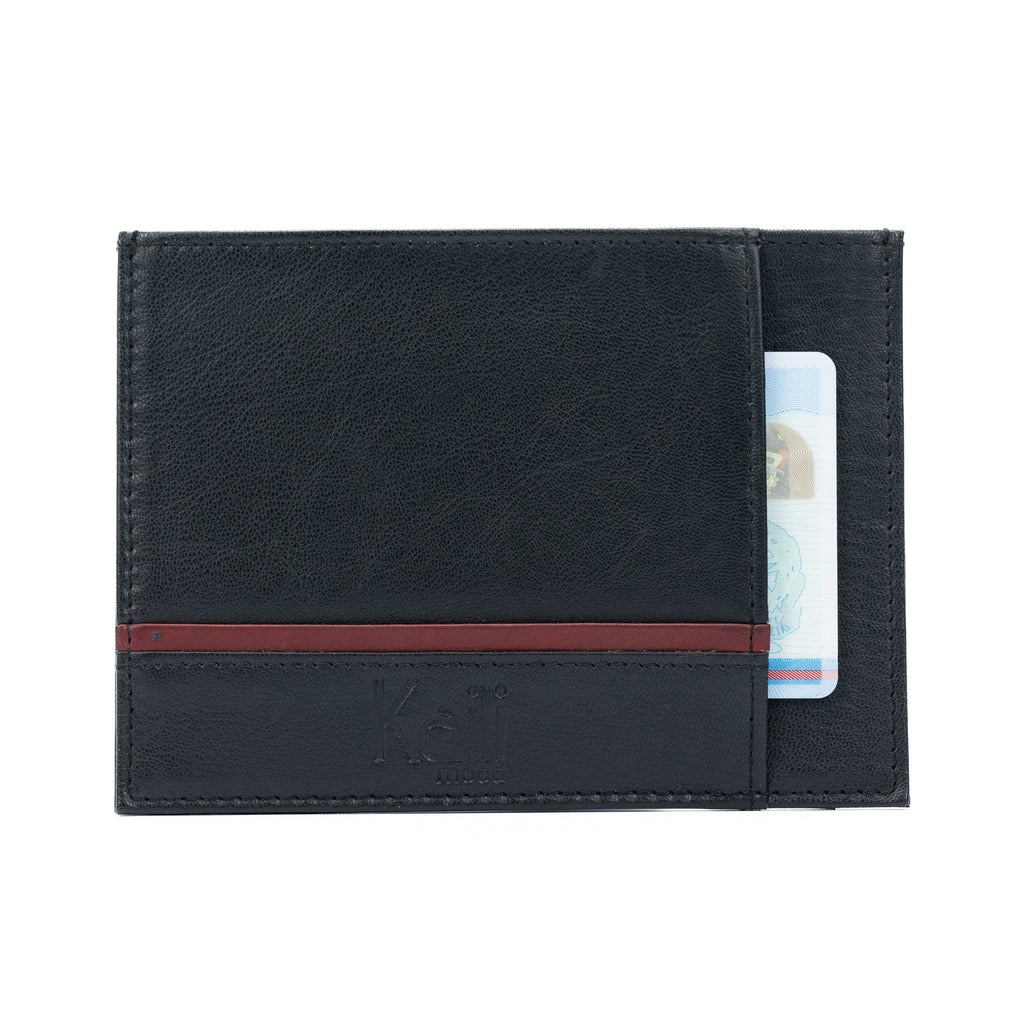 K10907AB | Genuine Leather Document/Credit Card Holder, Black