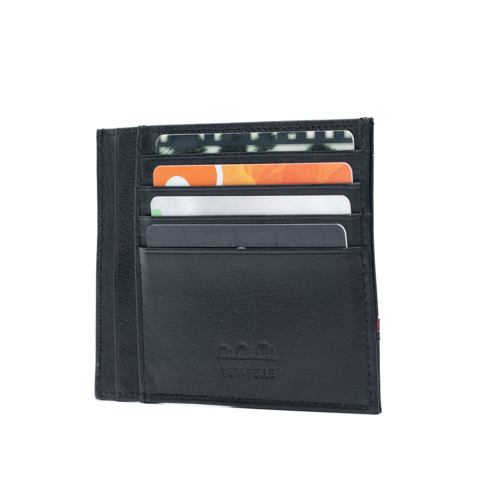 K10907AB | Genuine Leather Document/Credit Card Holder, Black