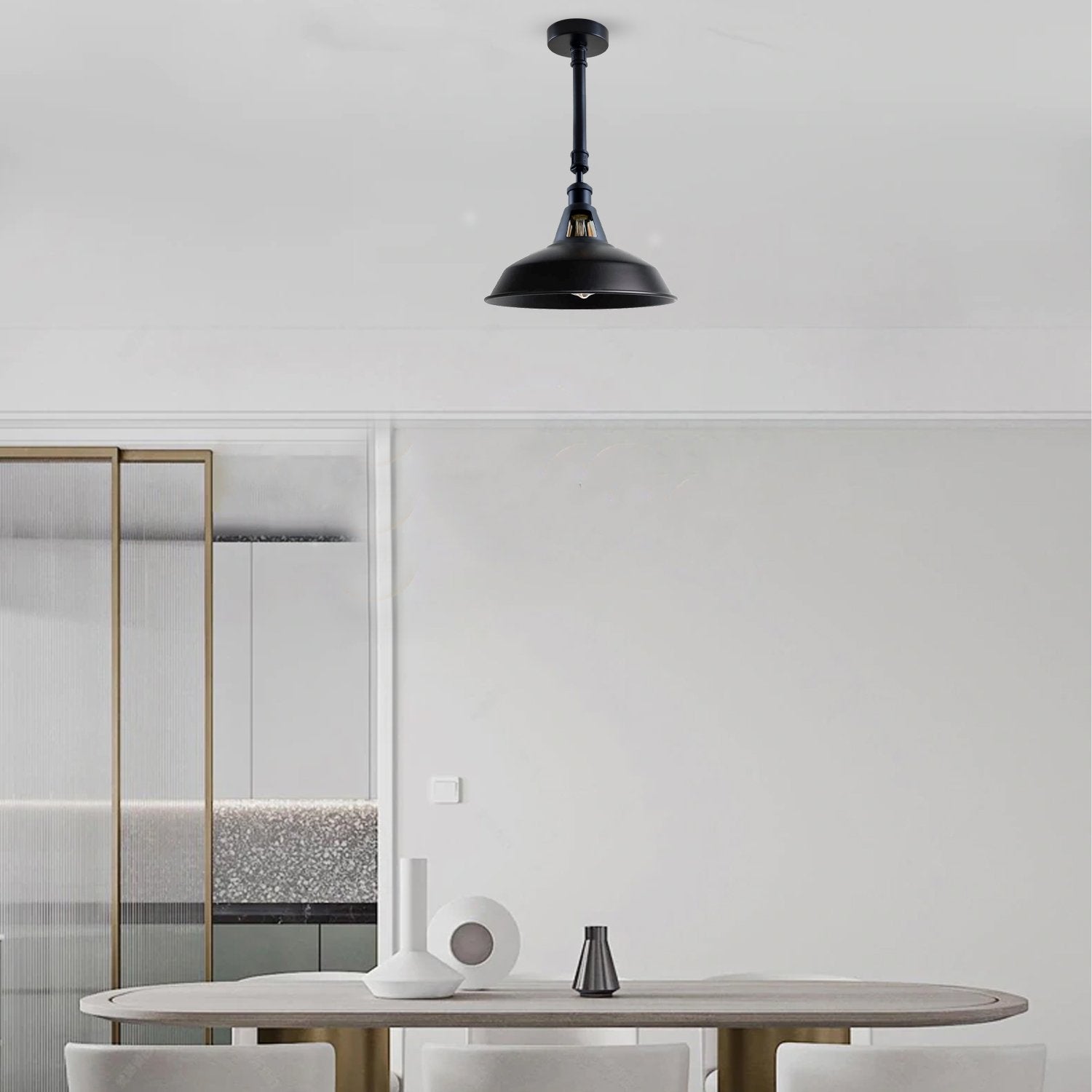 Black Metal Lampshade Industrial Retro Lighting Ceiling Light~1140
