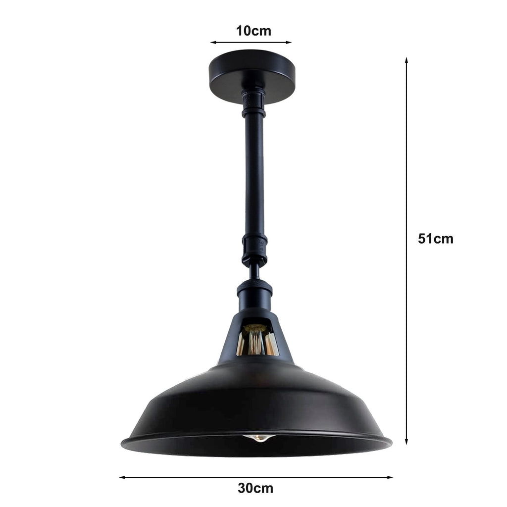 Black Metal Lampshade Industrial Retro Lighting Ceiling Light~1140