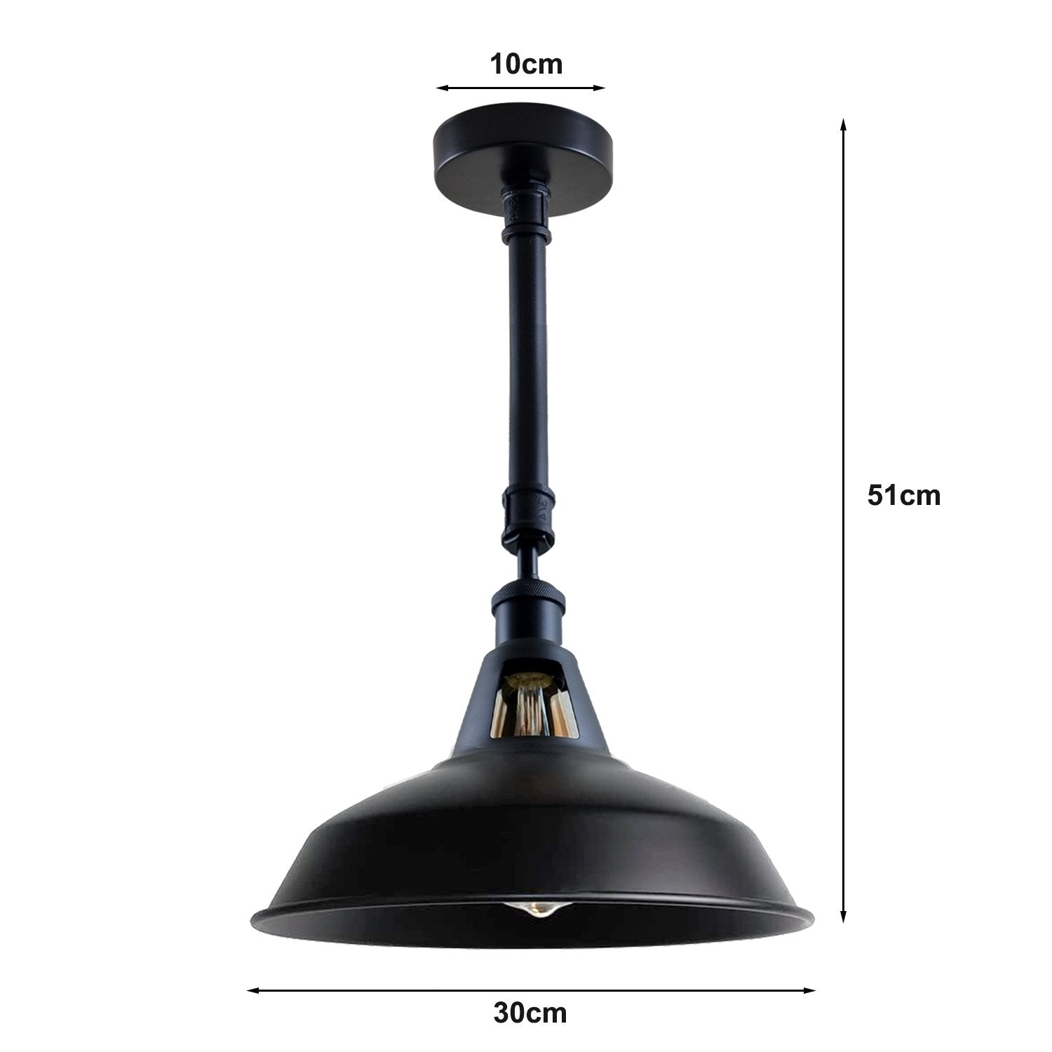 Black Metal Lampshade Industrial Retro Lighting Ceiling Light~1140