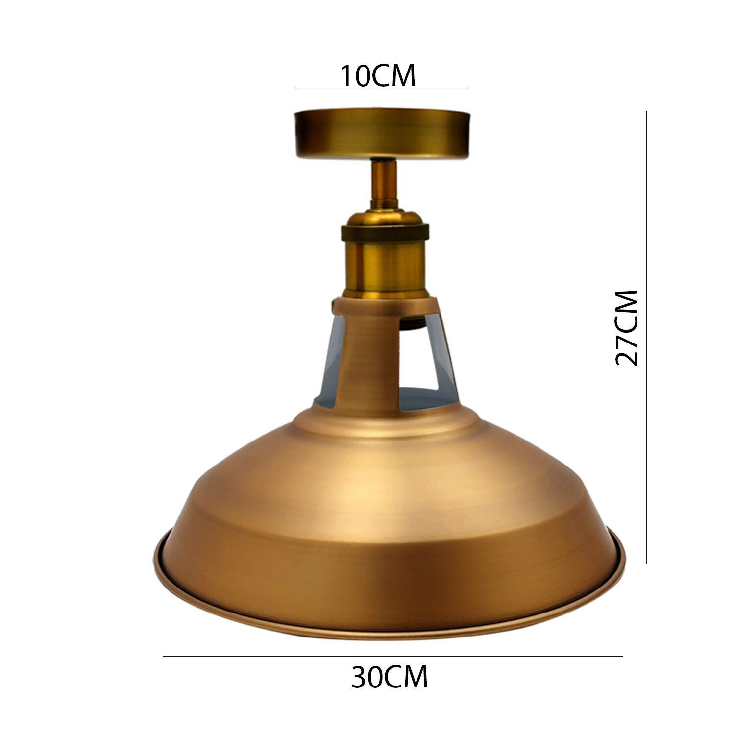Modern Semi Flush Fittings Brushed Metal Lounge Ceiling light - Yellow