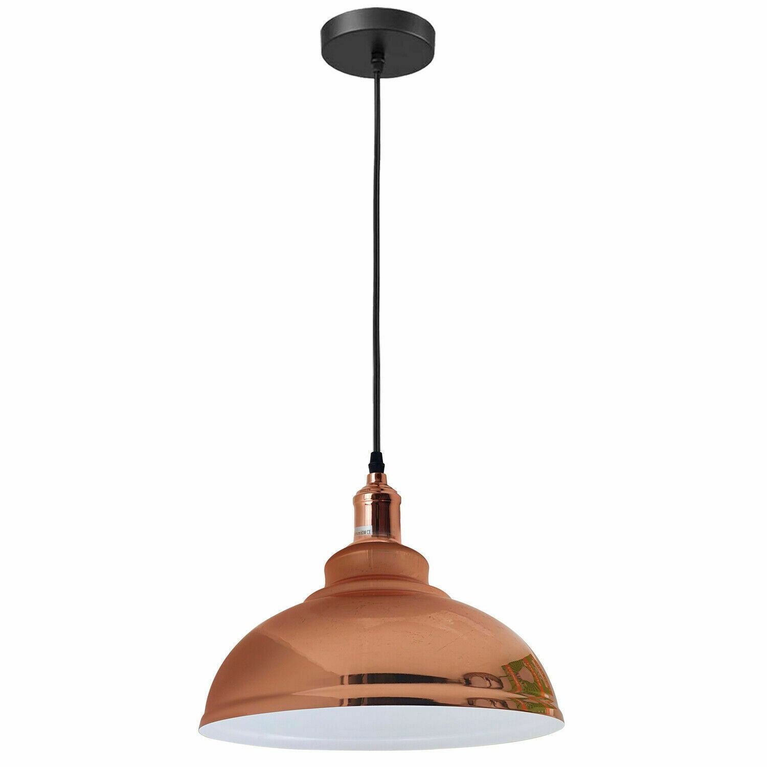 Metal Pendant Light - Rose Gold, E27 Base ~1932