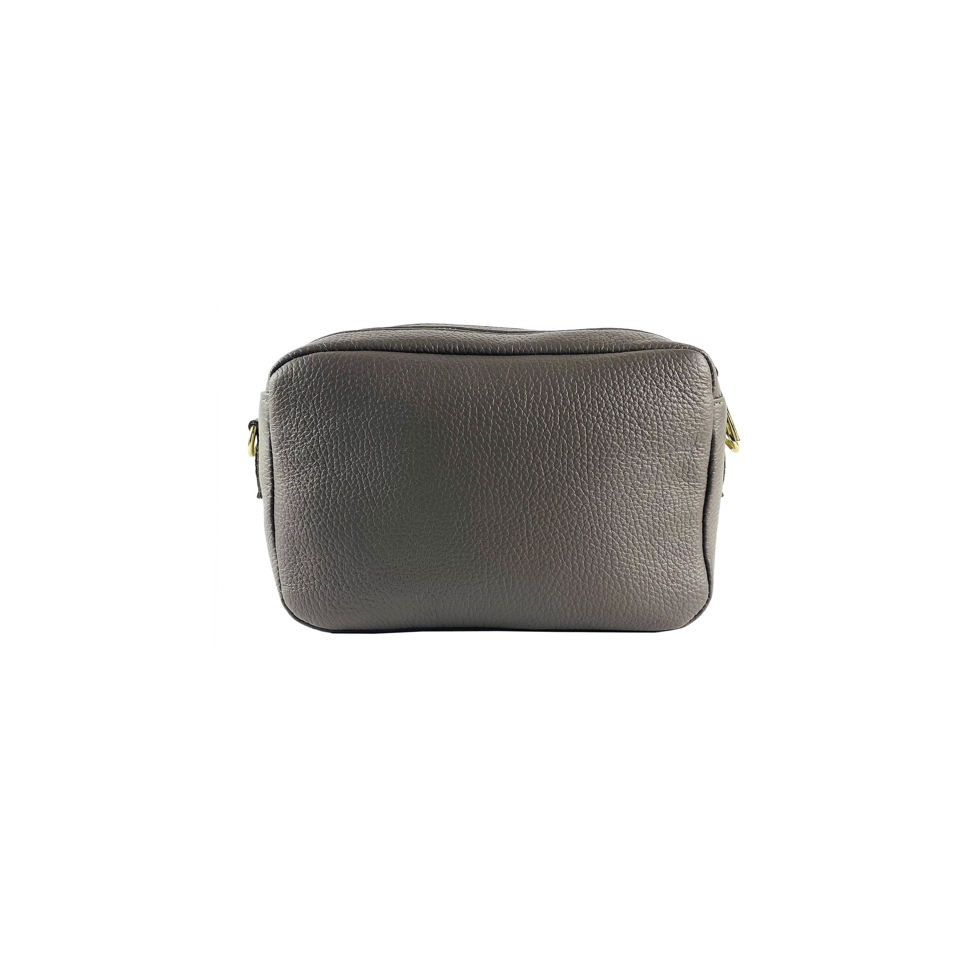 Women’s Crossbody Bag with Double Zipper in Genuine Leather – Made in Italy