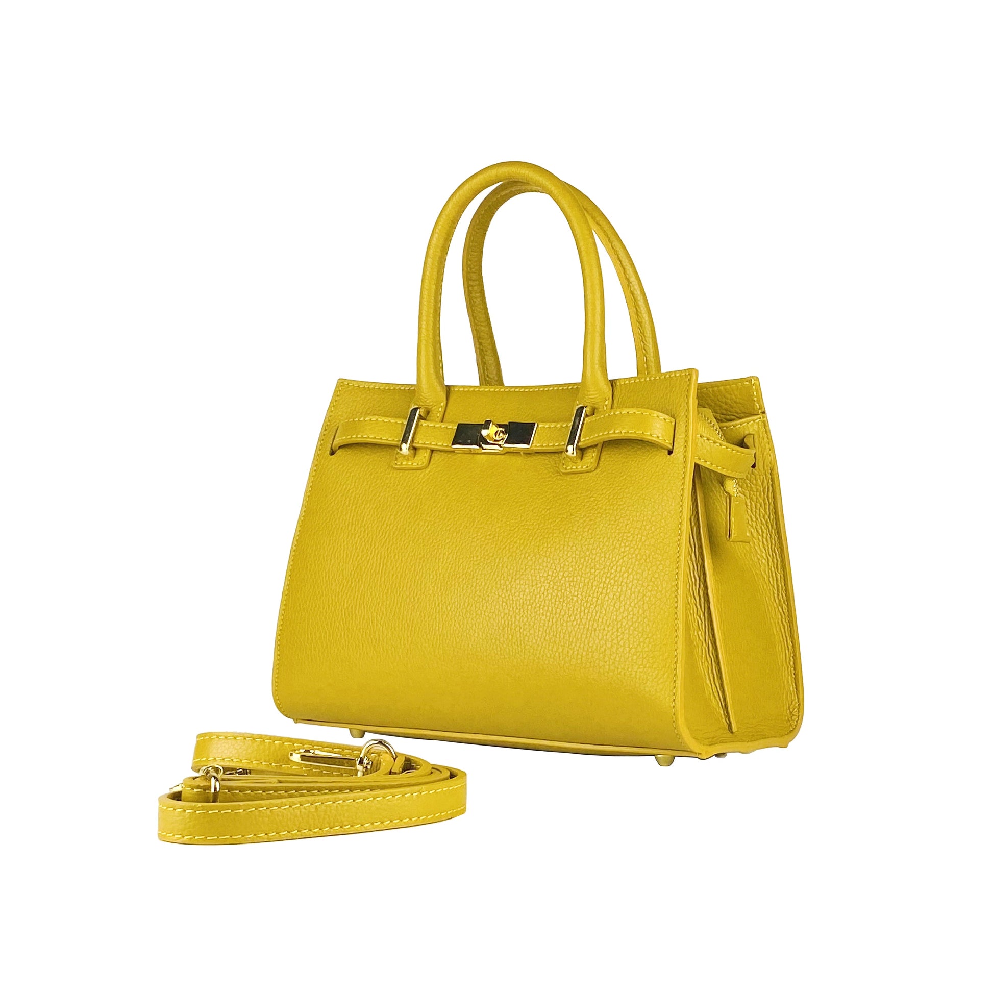 Women’s Genuine Leather Handbag Made in Italy with Shoulder Strap