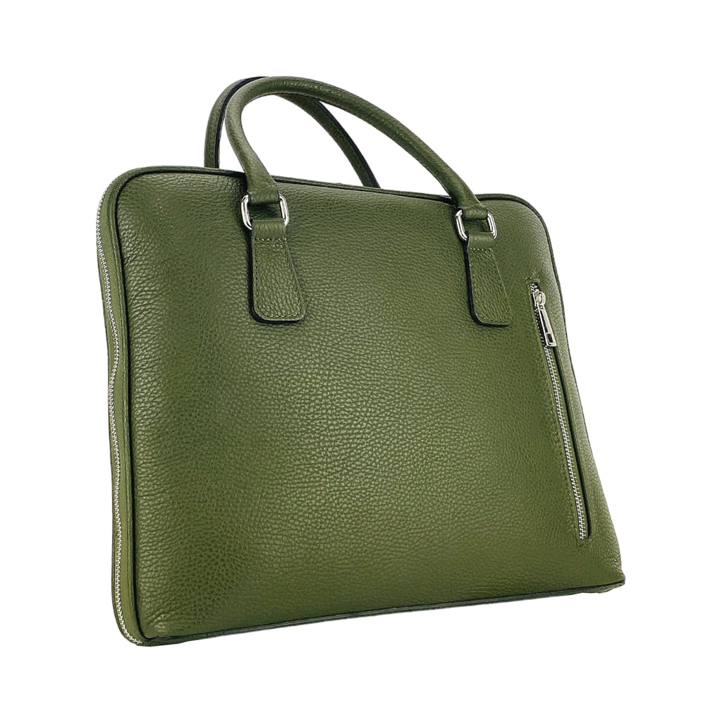 Unisex Genuine Leather Business Briefcase