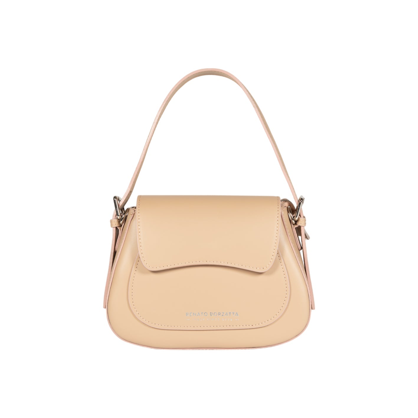 Women’s EMMA Leather Shoulder Bag with Flap – Made in Italy