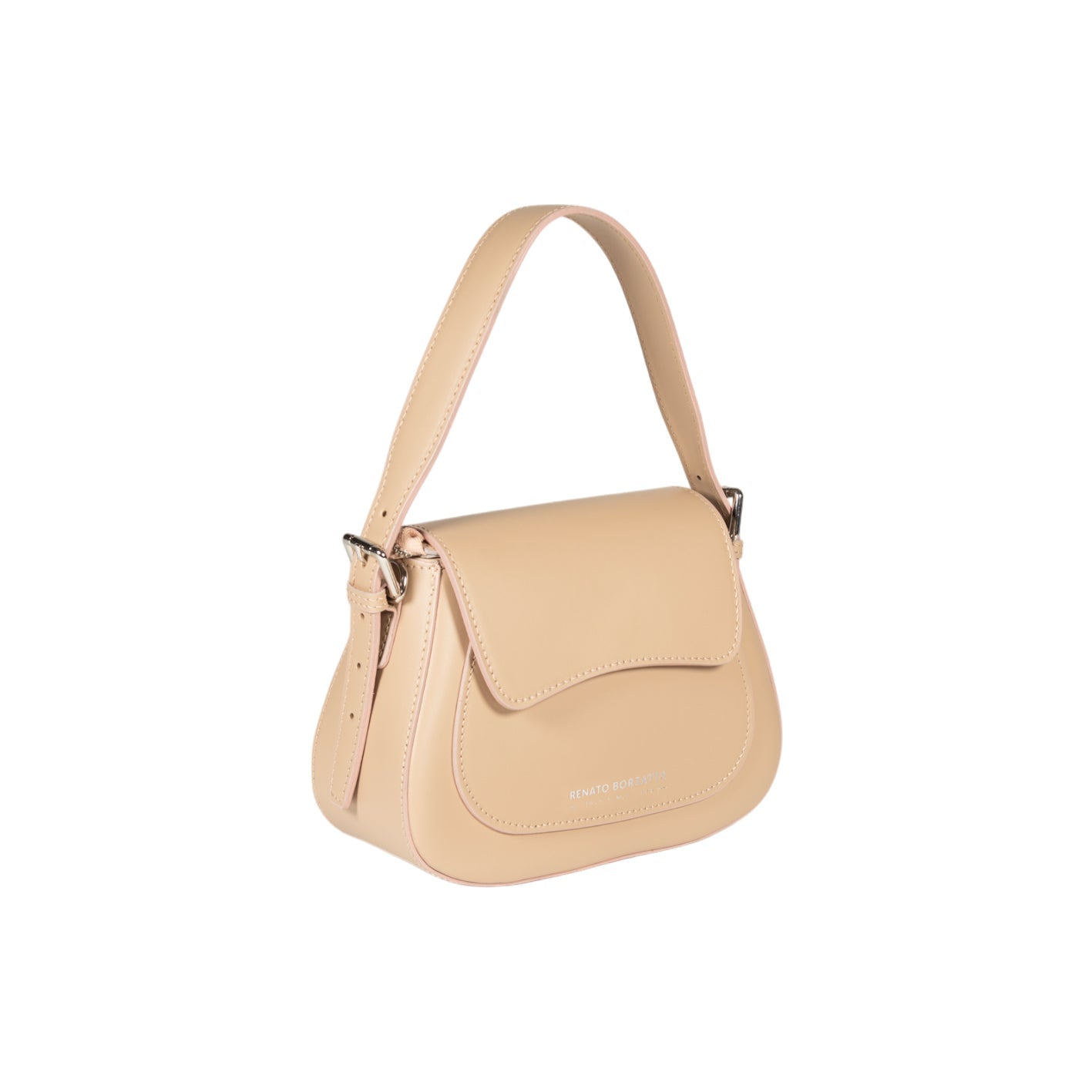 Women’s EMMA Leather Shoulder Bag with Flap – Made in Italy