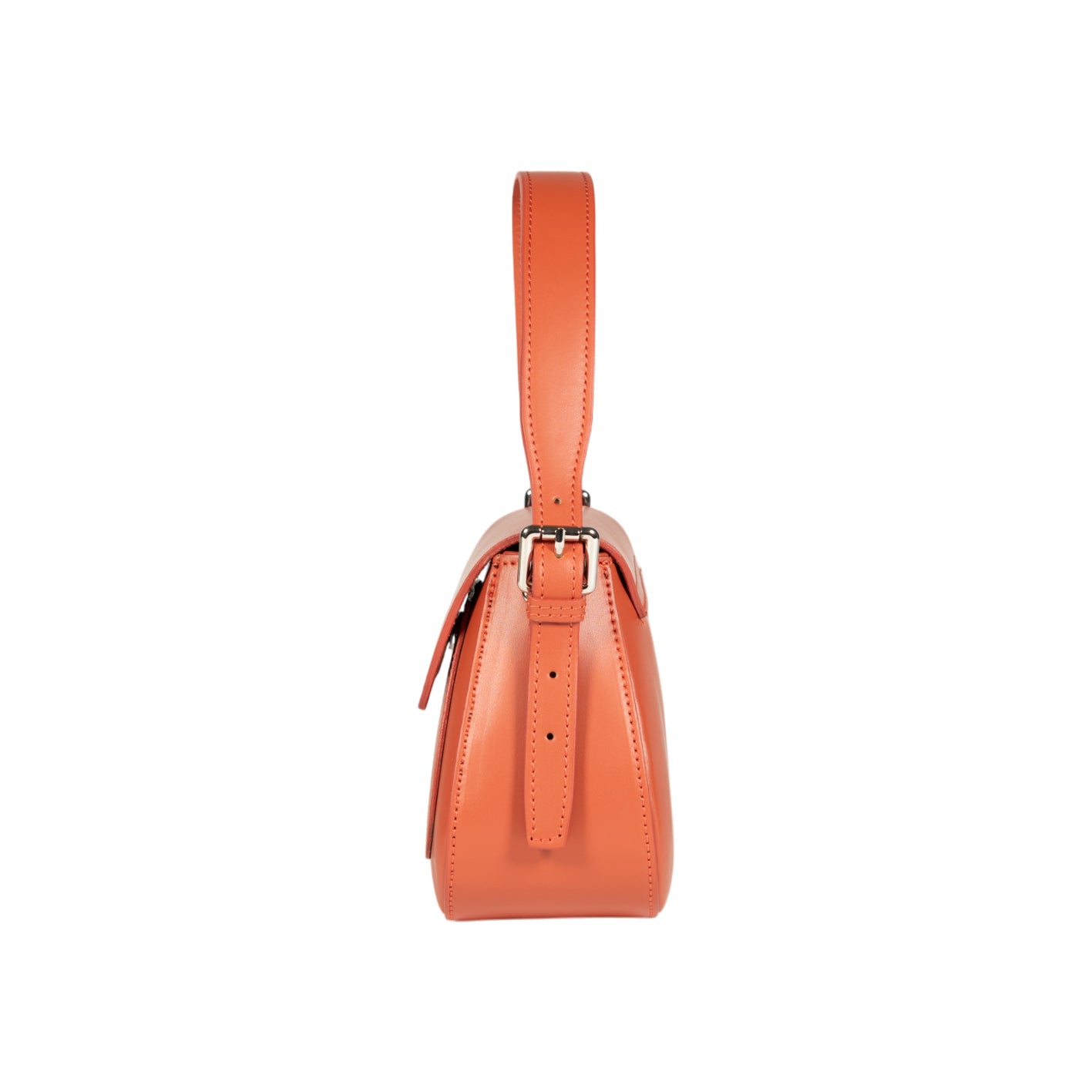 Women’s Shoulder Bag EMMA with Flap in Genuine Leather – Made in Italy