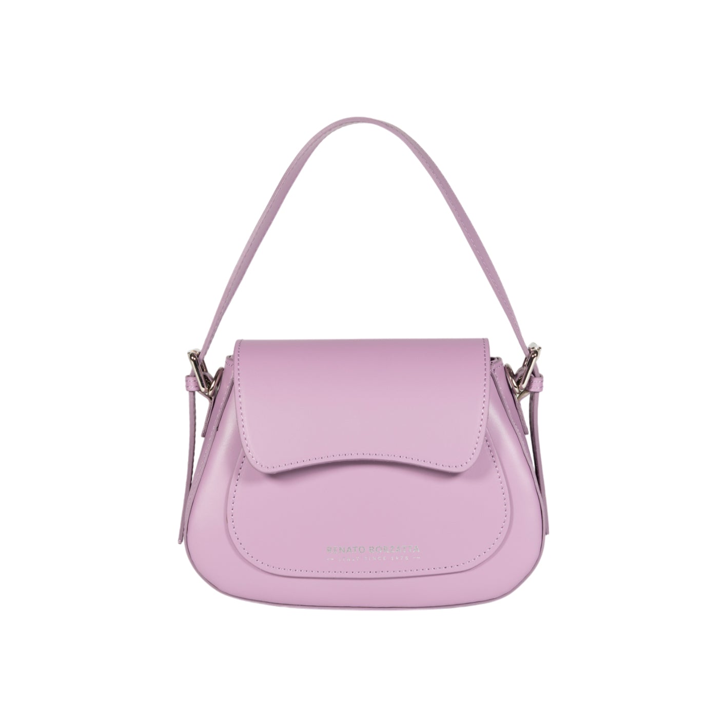 Women’s Shoulder Bag EMMA with Flap in Genuine Leather – Made in Italy