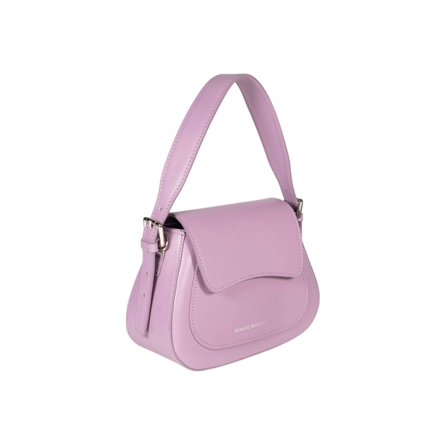 Women’s Shoulder Bag EMMA with Flap in Genuine Leather – Made in Italy