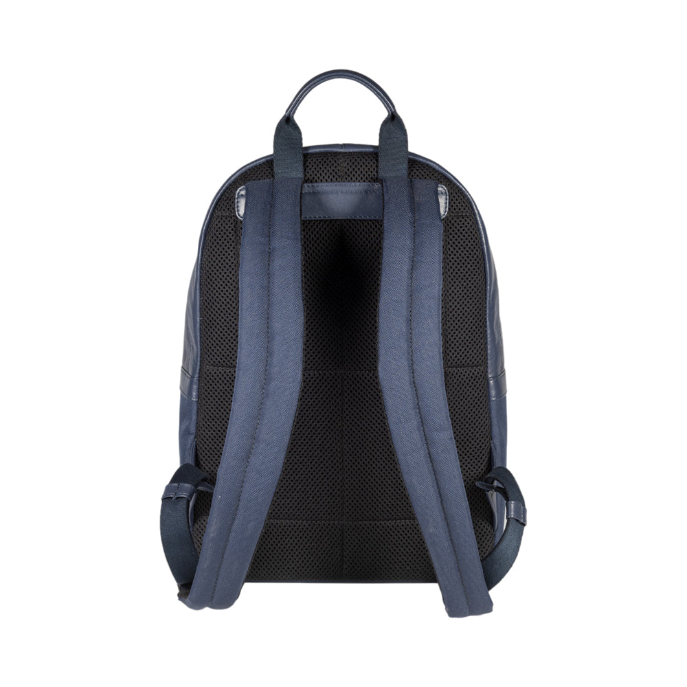 Netbook/Tablet Backpack in Nylon & Genuine Leather, with Light Grain Finish – Made in Italy
