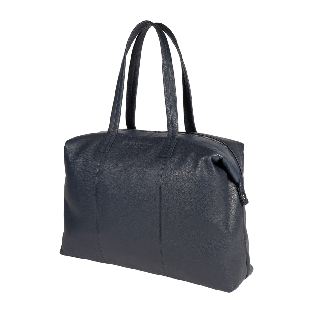 Convertible Tote Bag into Duffel in Full-Grain Genuine Leather – Made in Italy