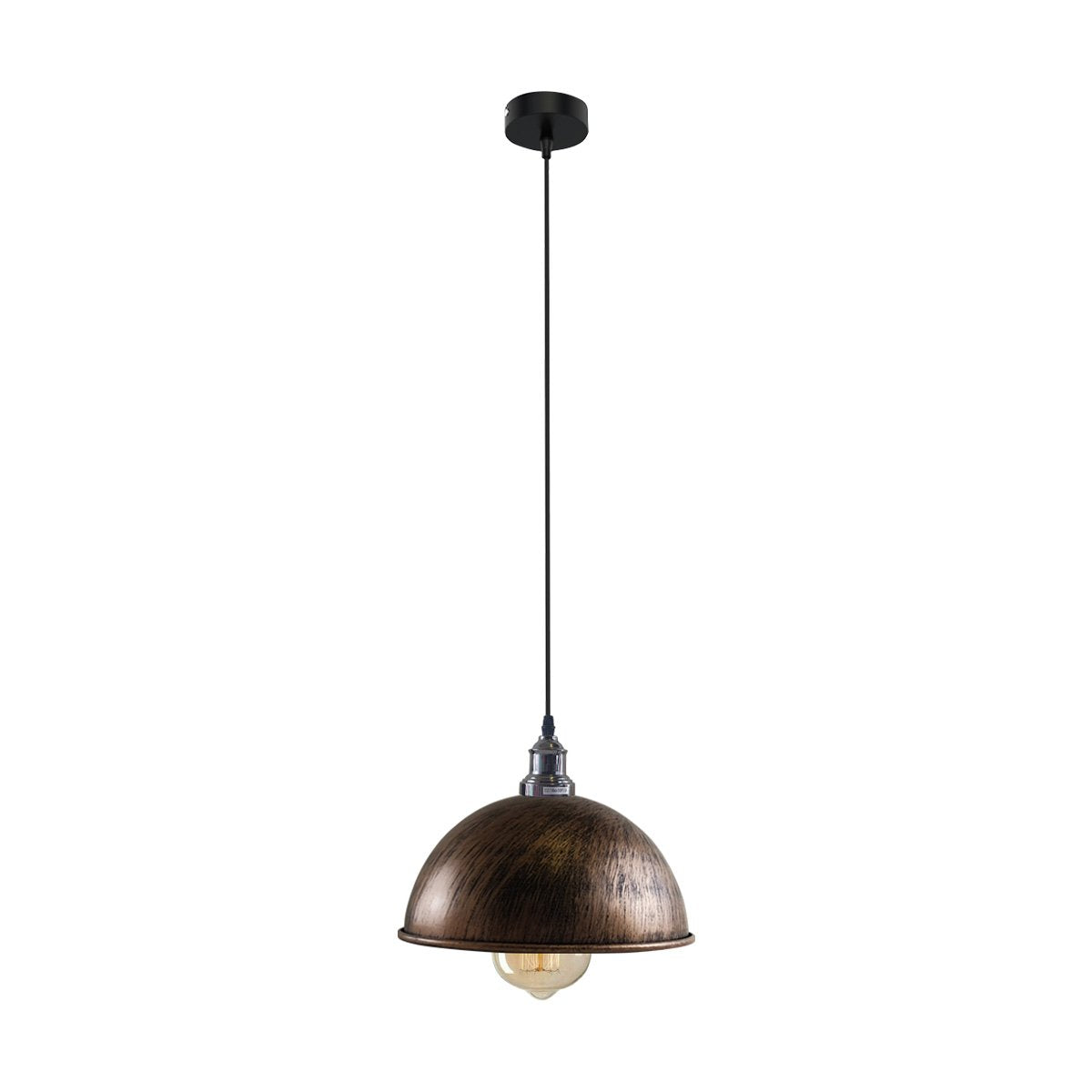 Retro Industrial Ceiling E27 Hanging Pendant Light Shade Brushed
