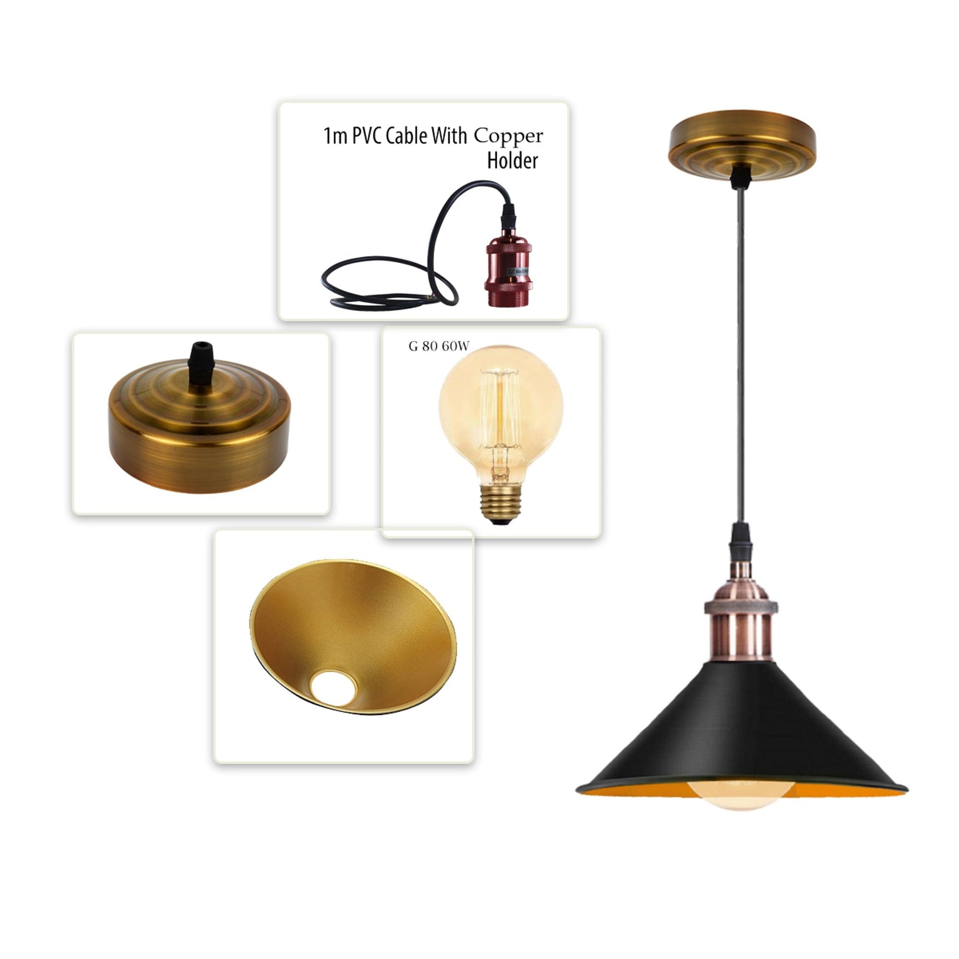 Shop Matte Black Pendant Light UK ~1511