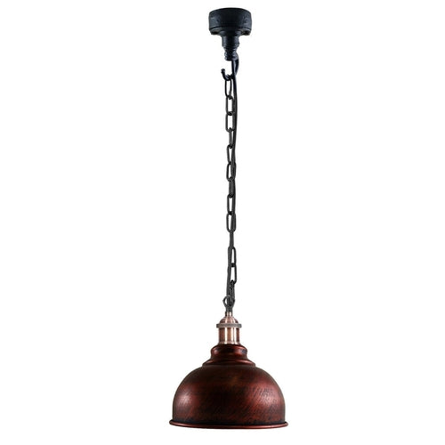 Industrial Vintage Ceiling Light Rustic Red Metal Conduit Retro