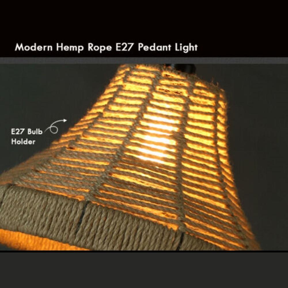Industrial Hemp Metal Ceiling Lamp Edison E27 Loft Retro Style~2713