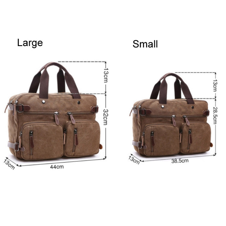 Casual Canvas Three-Purpose Business Briefcase Computer Bag, Color: