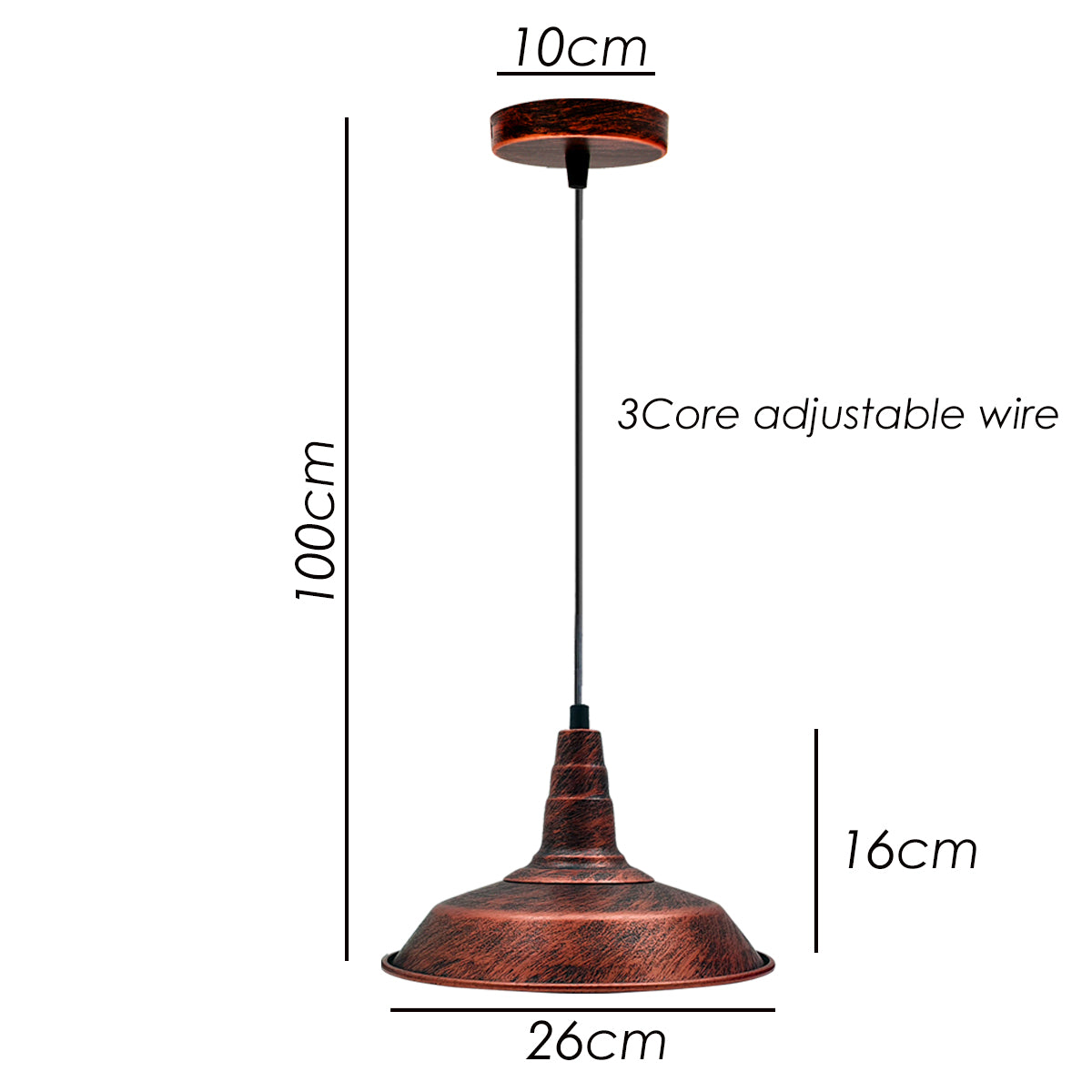 Vintage Industrial Retro Loft Ceiling Lamp New Modern Shade Pendant