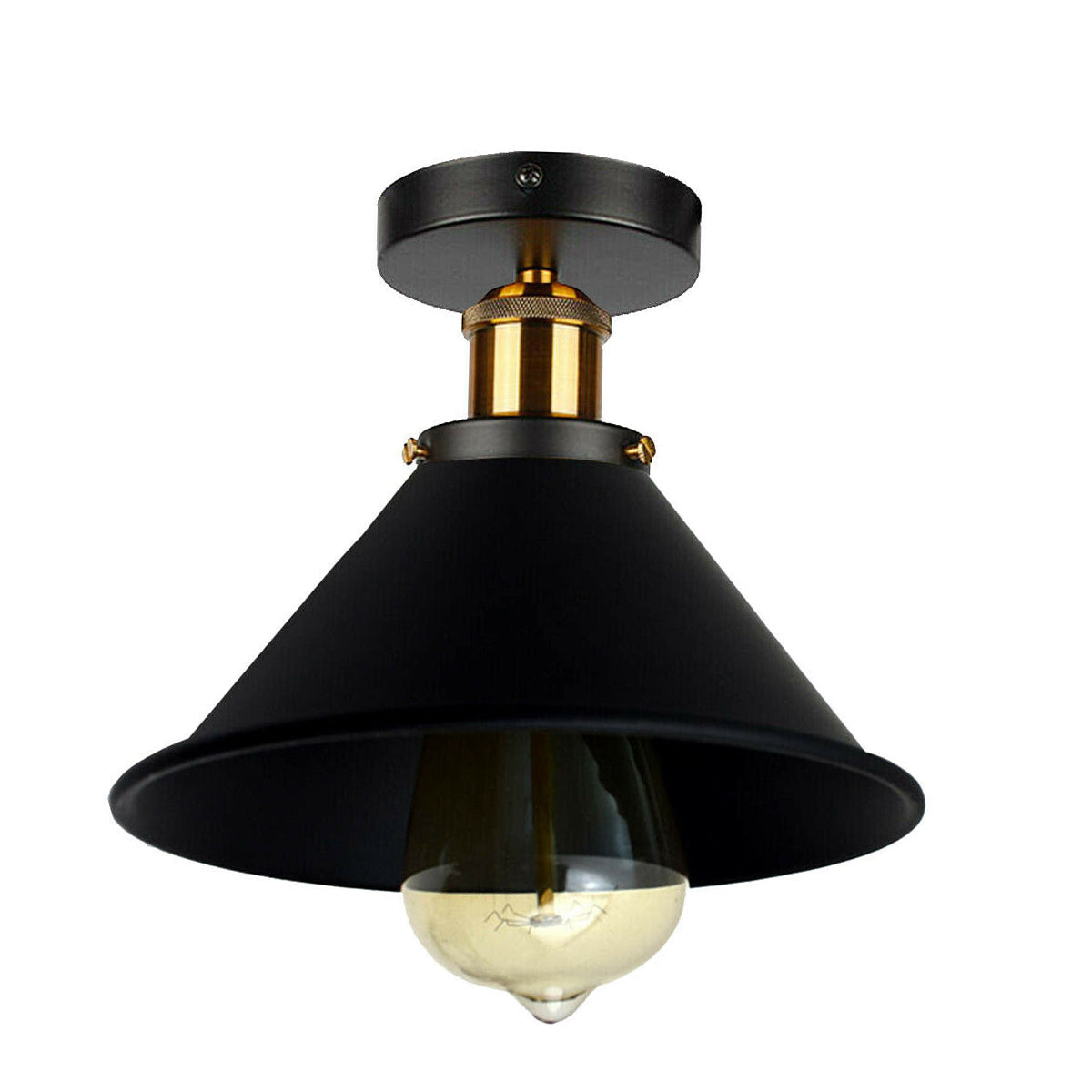 Best Semi Flush Mount Ceiling Light Black & Gold~2330