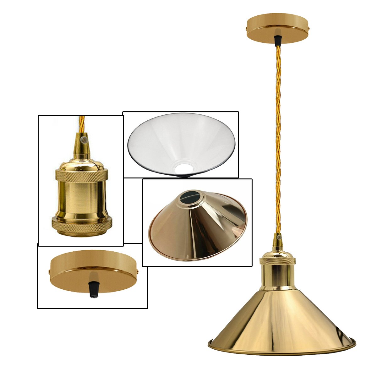 Pendant Lights In French Gold Golden Hanging Lights~1520