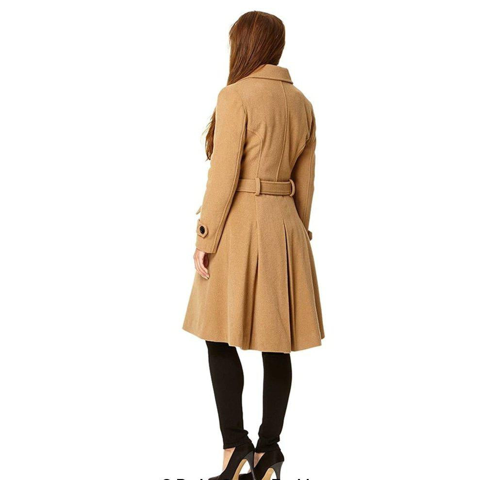 Wool Blend Double Breasted Coat