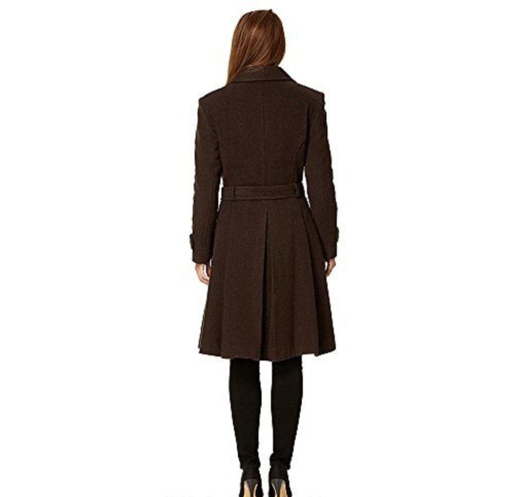 Wool Blend Double Breasted Coat