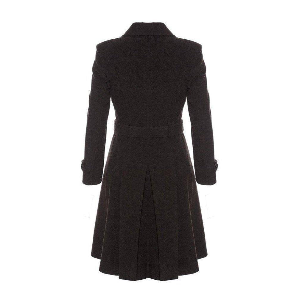 Wool Blend Double Breasted Coat