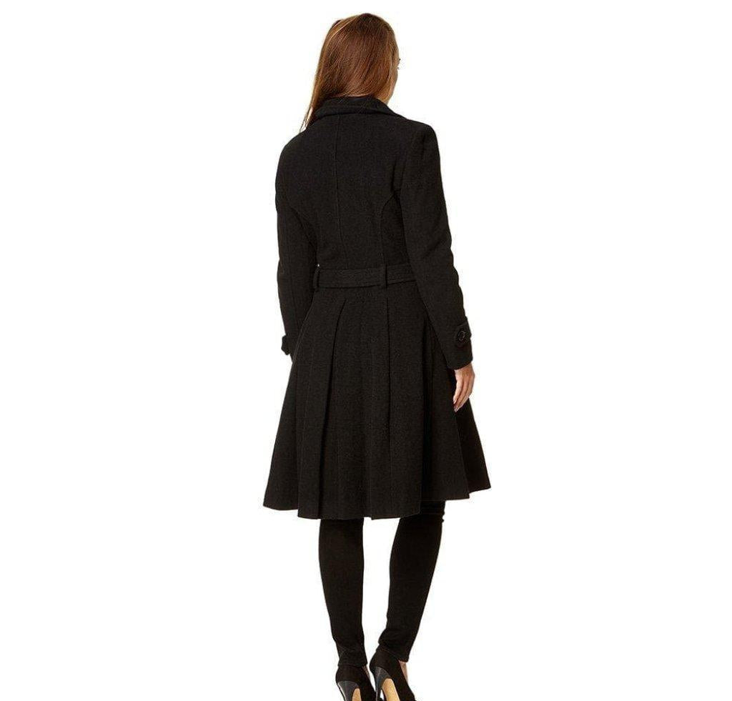 Wool Blend Double Breasted Coat