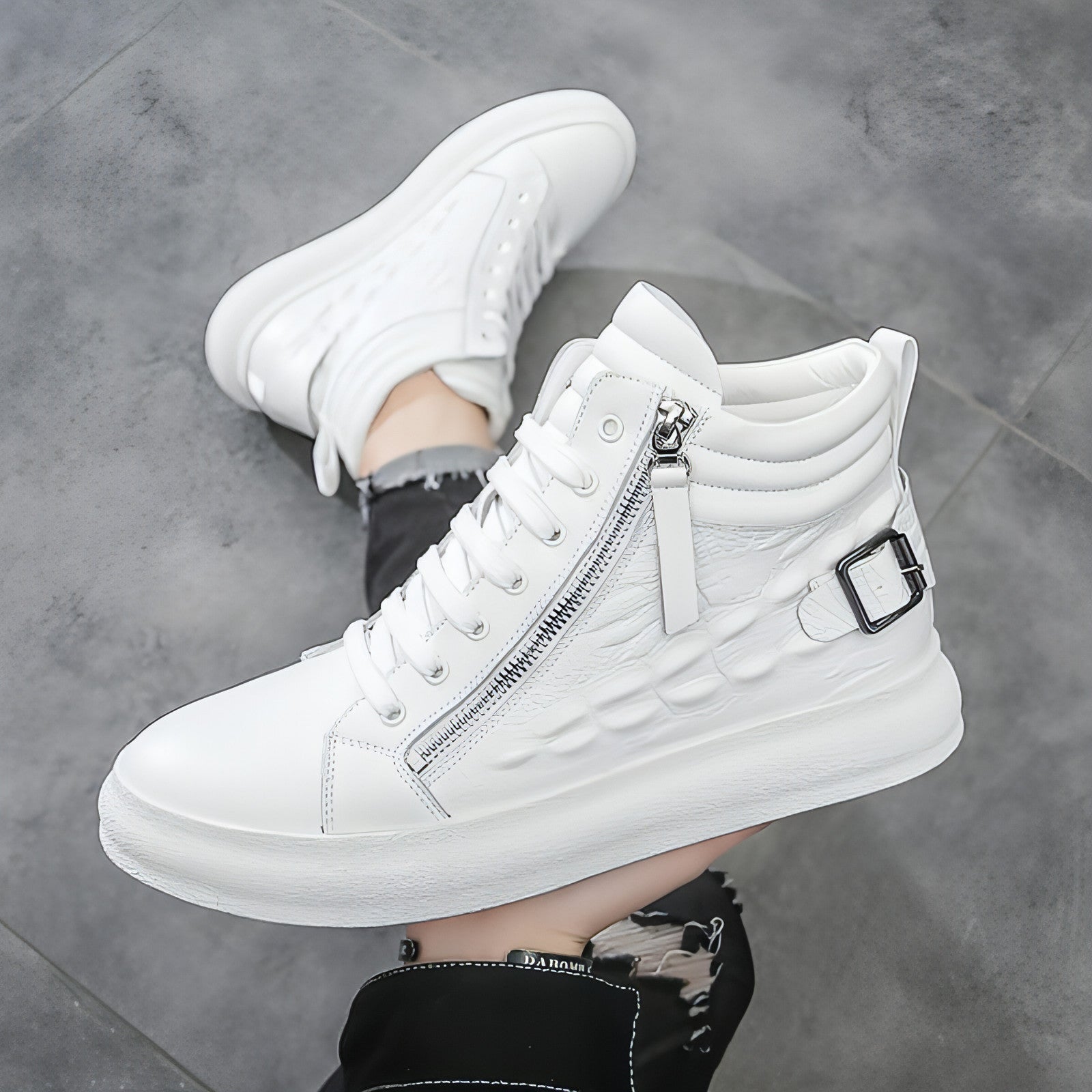 UrbanCore™ – Men’s High-Top Leather Street Sneakers
